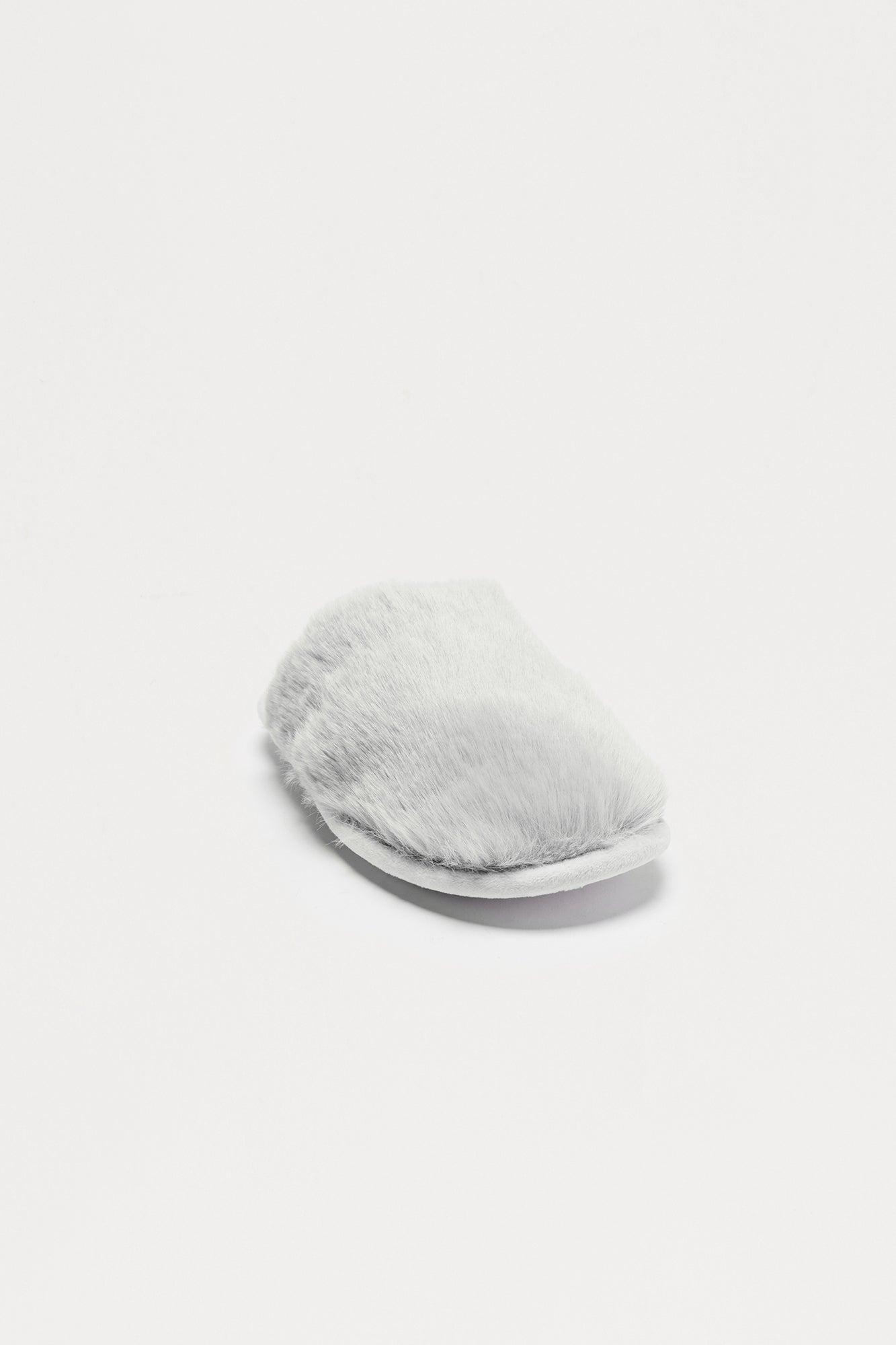 All Fuzzy Slippers - Grey Product Image