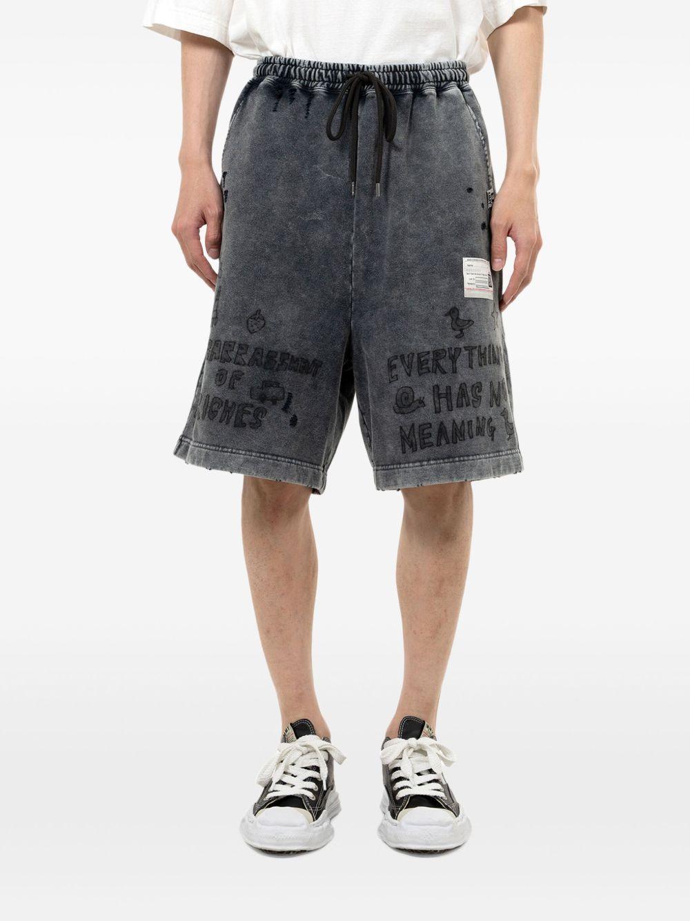 bleached-effect shorts Product Image