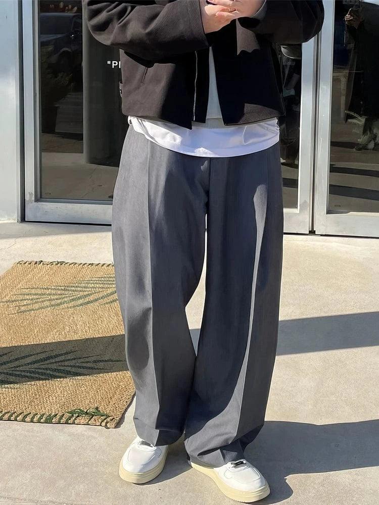 RT No. 13058 PLEATED WIDE STRAIGHT PANTS Product Image