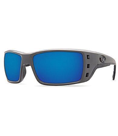 Costa Mens 6S9022 Permit Mirrored 63mm Rectangle Polarized Sunglasses Product Image