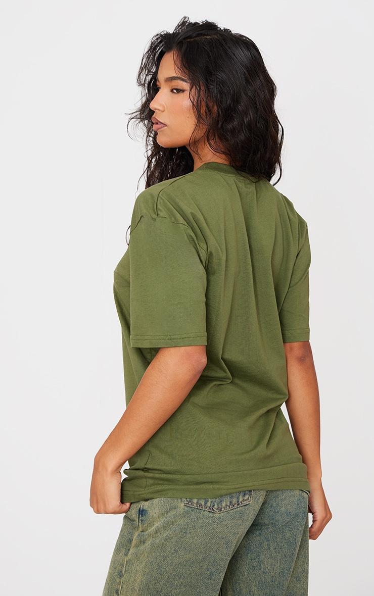 Cotton Khaki Oversized T-Shirt Product Image