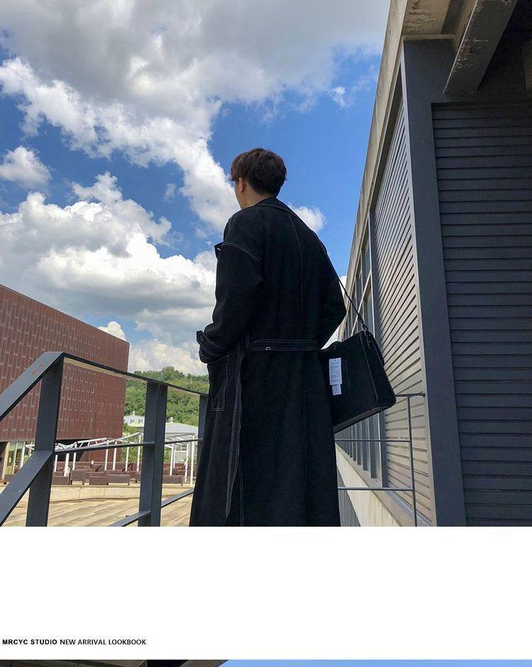 Plain Faux Leather Crossbody Briefcase Product Image