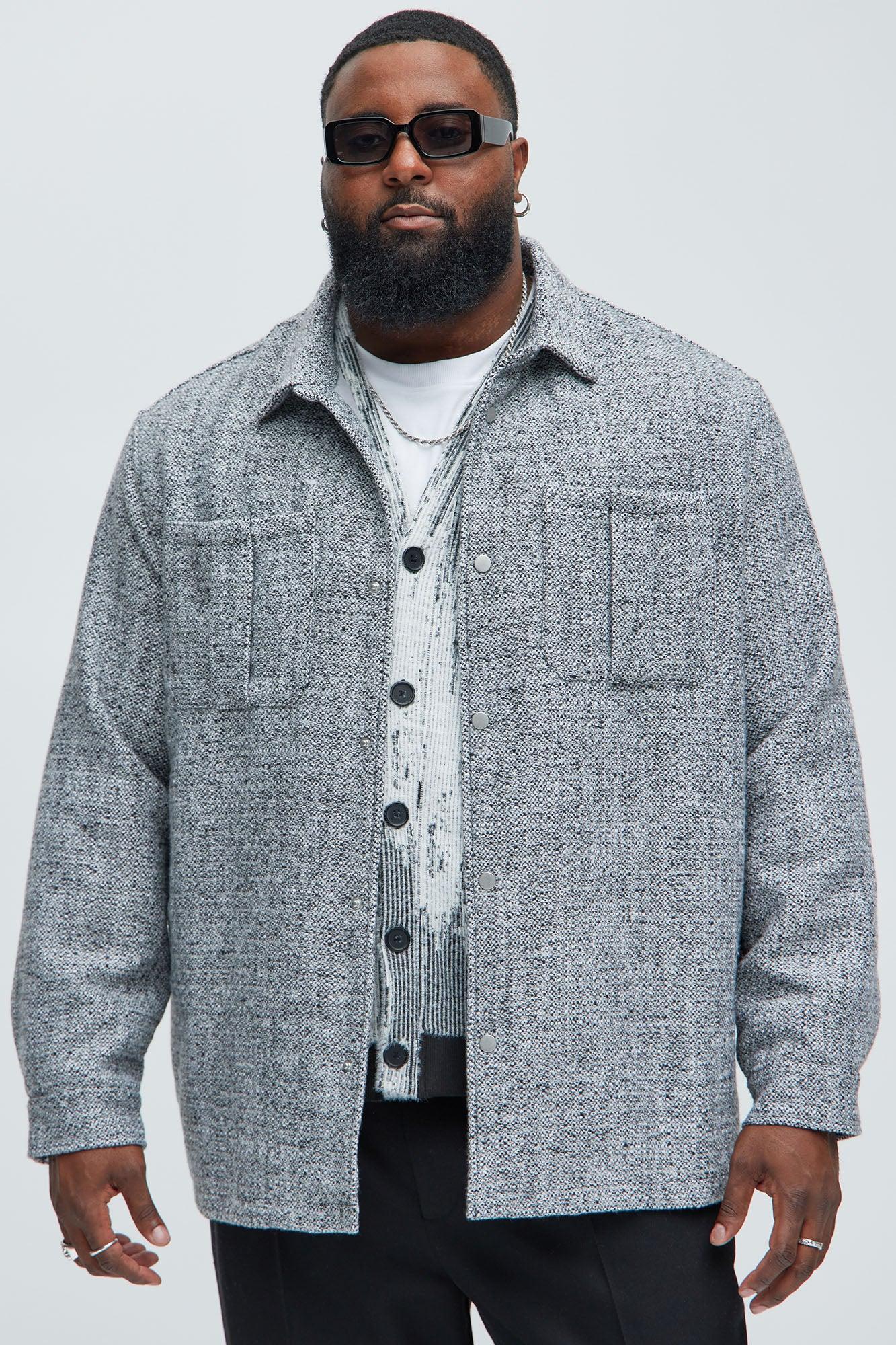 Kemp Textured Button Up Shirt - Black/combo Product Image