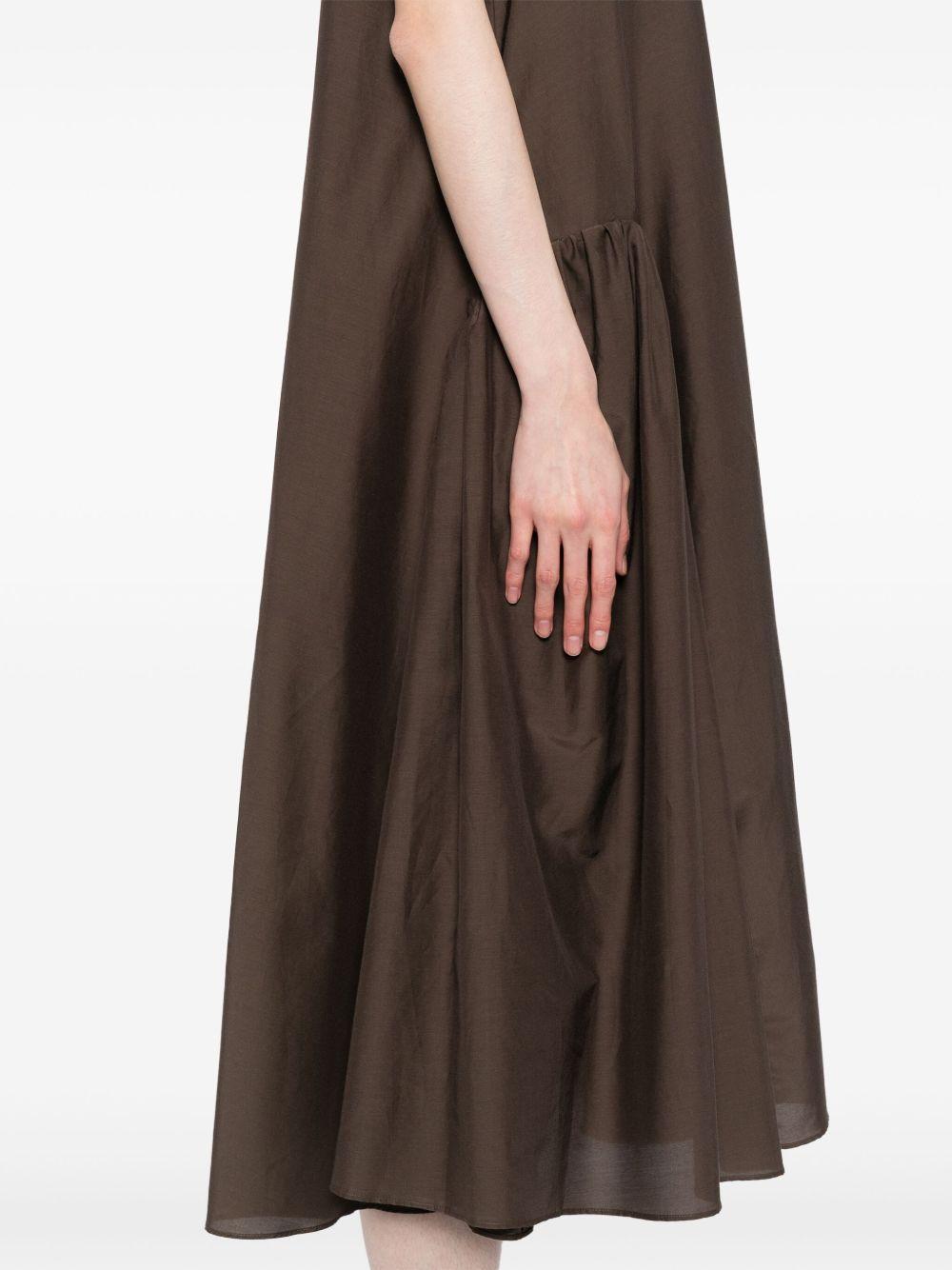 pleated asymmetric-hem dress Product Image