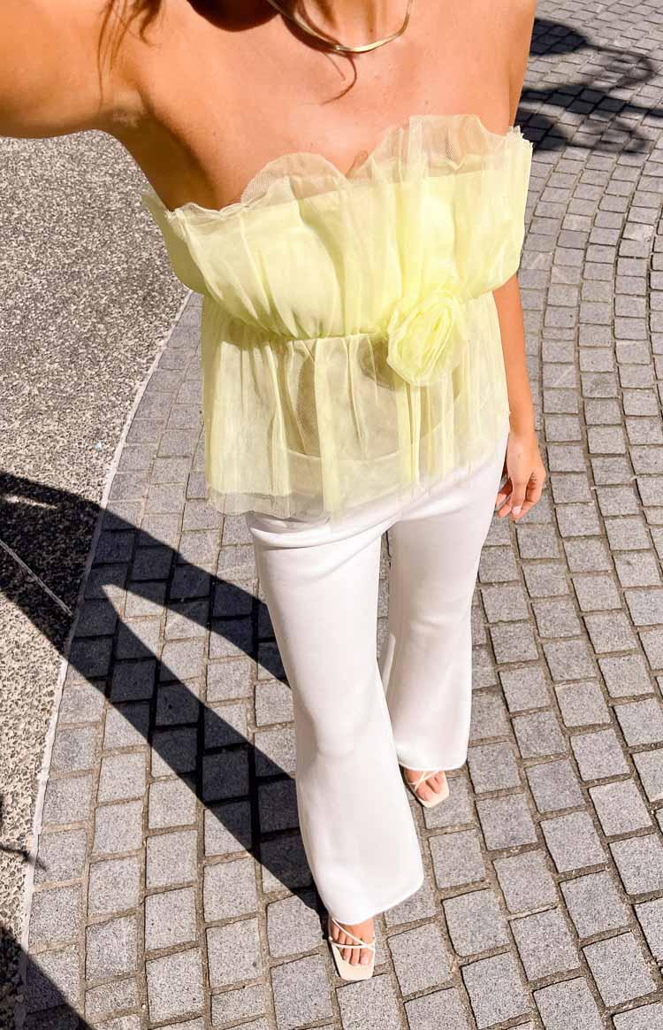 Sariah Yellow Crop Top Product Image