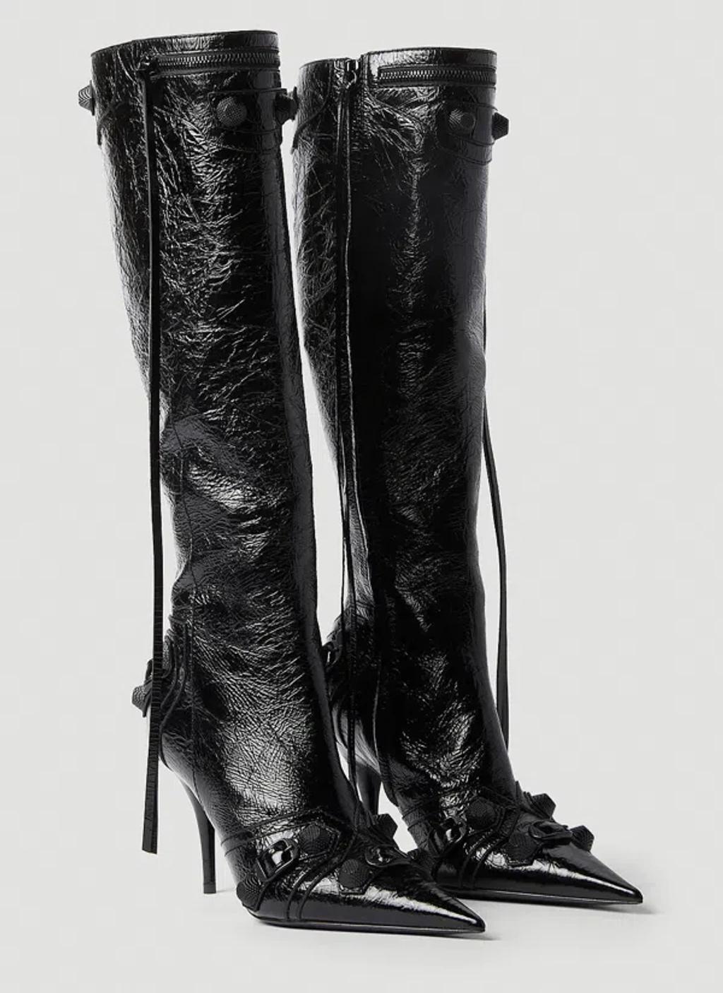 BALENCIAGA Cagole 90mm Pierced Boot In Black Product Image