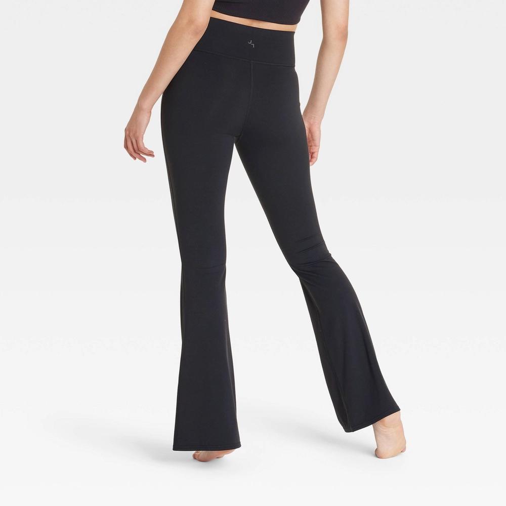 Women's High Rise Crossover Waistband Flare Leggings - JoyLab™ Product Image