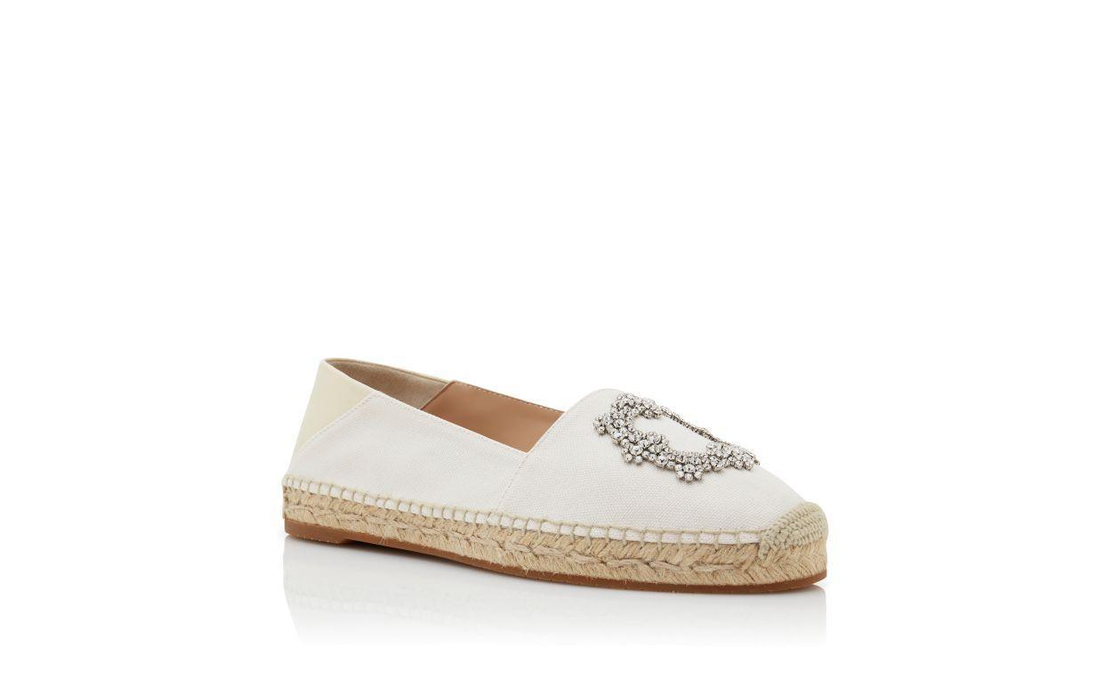 HANGRILLA Light Cream Cotton Espadrilles  Product Image