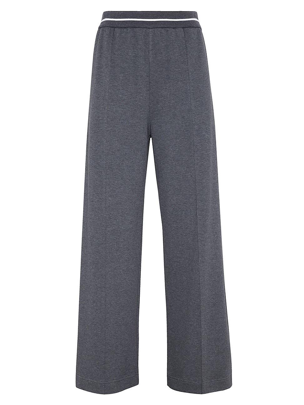 Womens Techno Cotton Piqu Loose Trousers Product Image