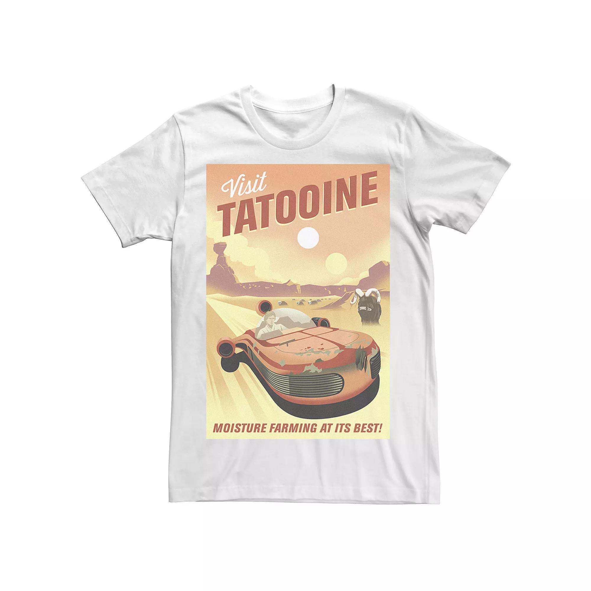 Men's Star Wars Visit Tatooine Cartoon Poster Tee,  Product Image