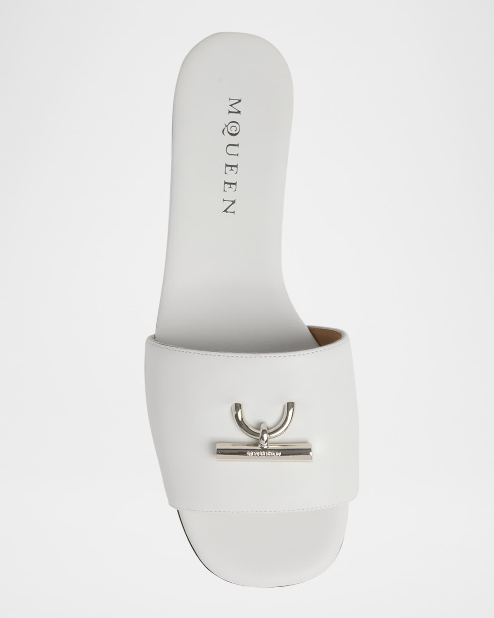 Leather Cross-Bar Slide Sandals Product Image