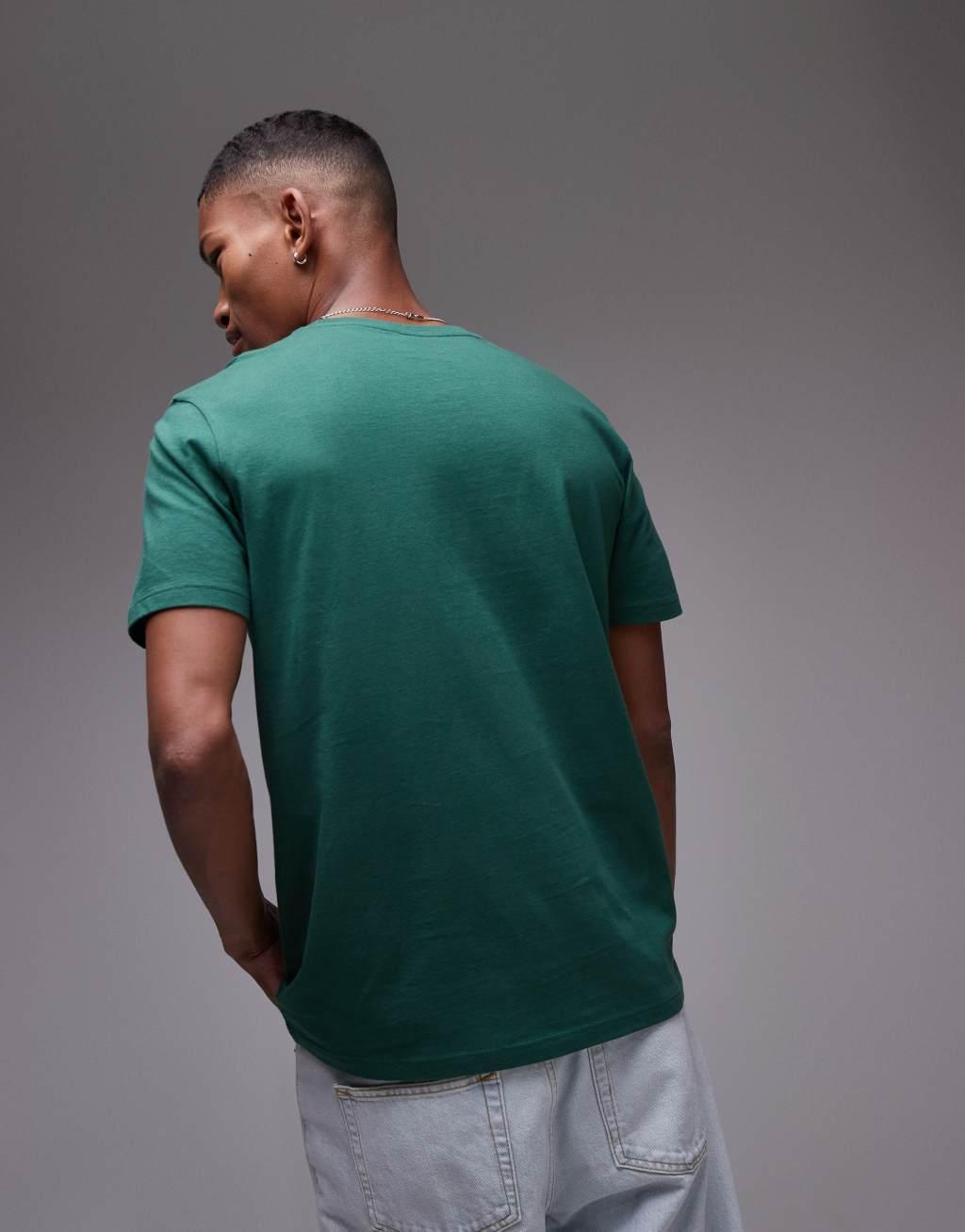 Topman regular fit T-shirt in sporty green Product Image