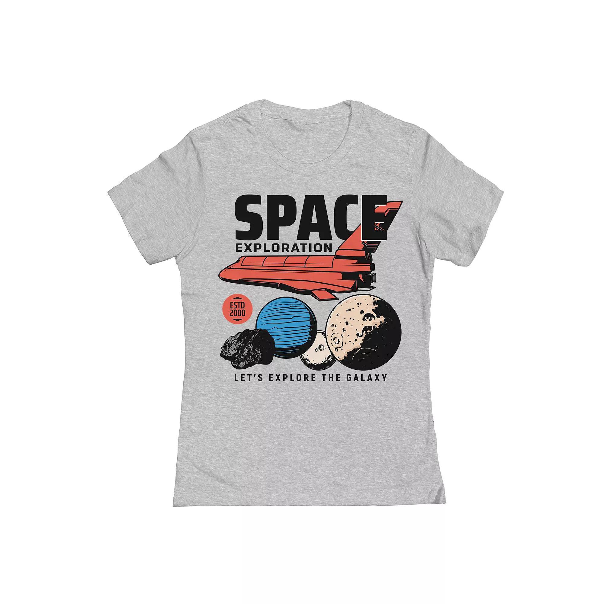 Juniors Exploring Space Womens Graphic Tee, Girls Product Image