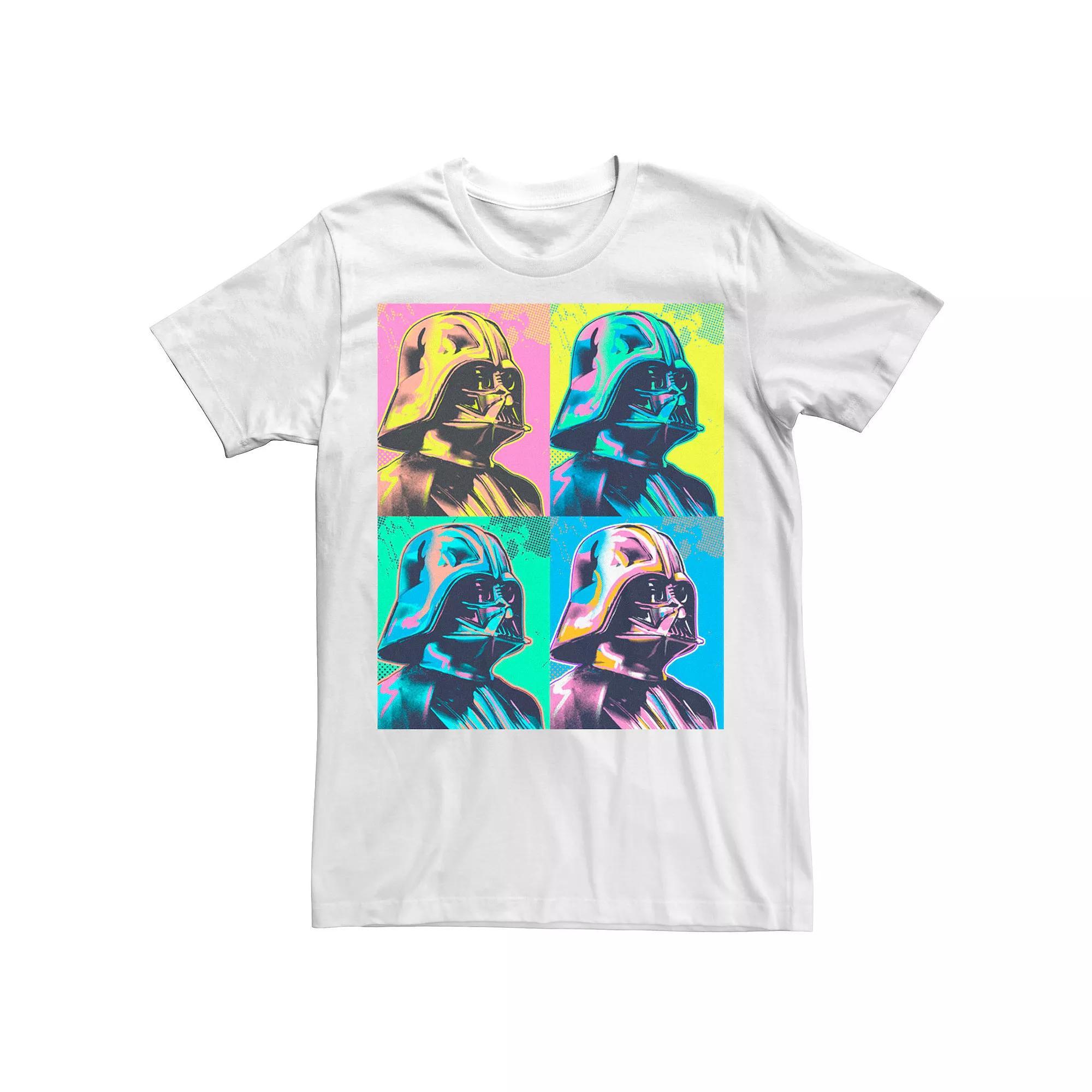 Men's Star Wars Darth Vader Colorful Portrait Panel Box Tee,  Product Image