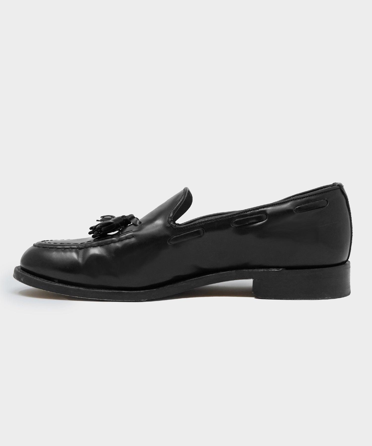 Todd Snyder x Sanders Tassel Loafer Black Leather Product Image