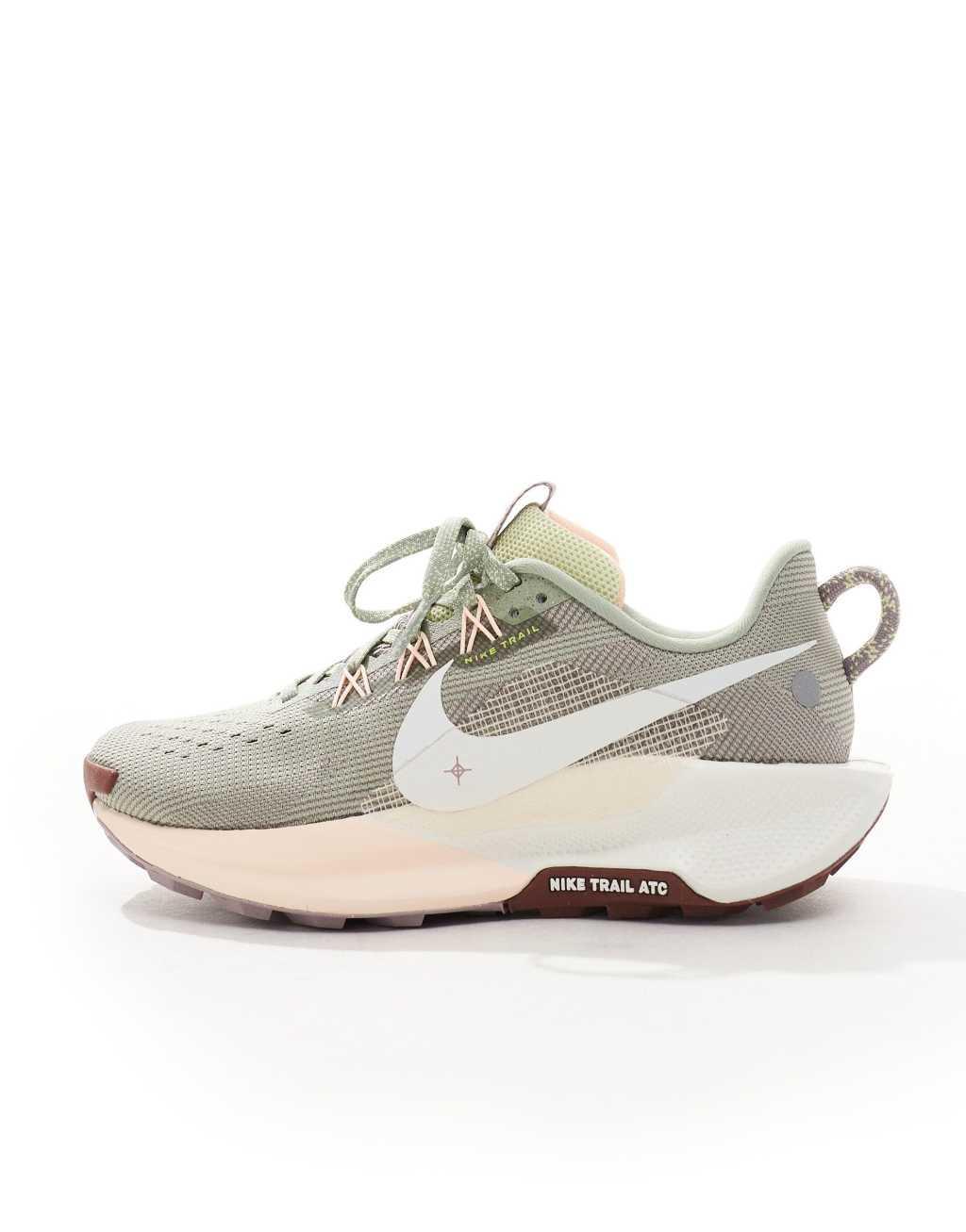 Nike Running ReactX Pegasus Trail 5 sneakers in light green Product Image