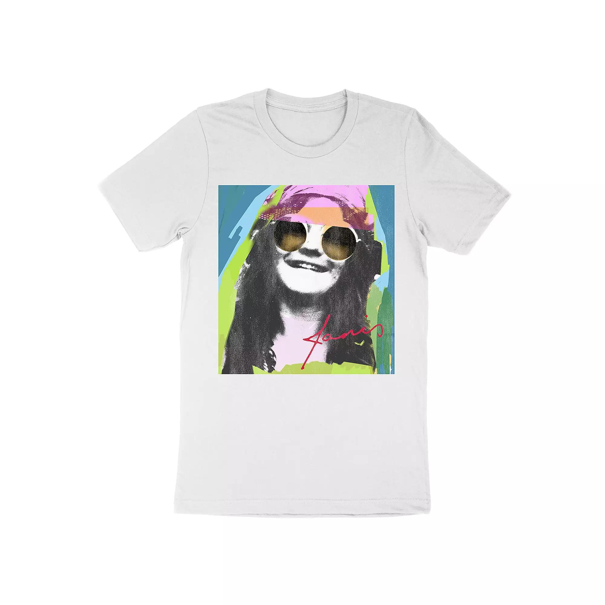 Men's Janis Joplin Psychodelic Tee, Size: Large, White Product Image