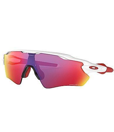 Oakley Mens OO9208 Radar Ev Path 38mm Rectangle Sunglasses - Polished White/Prizm Road Product Image