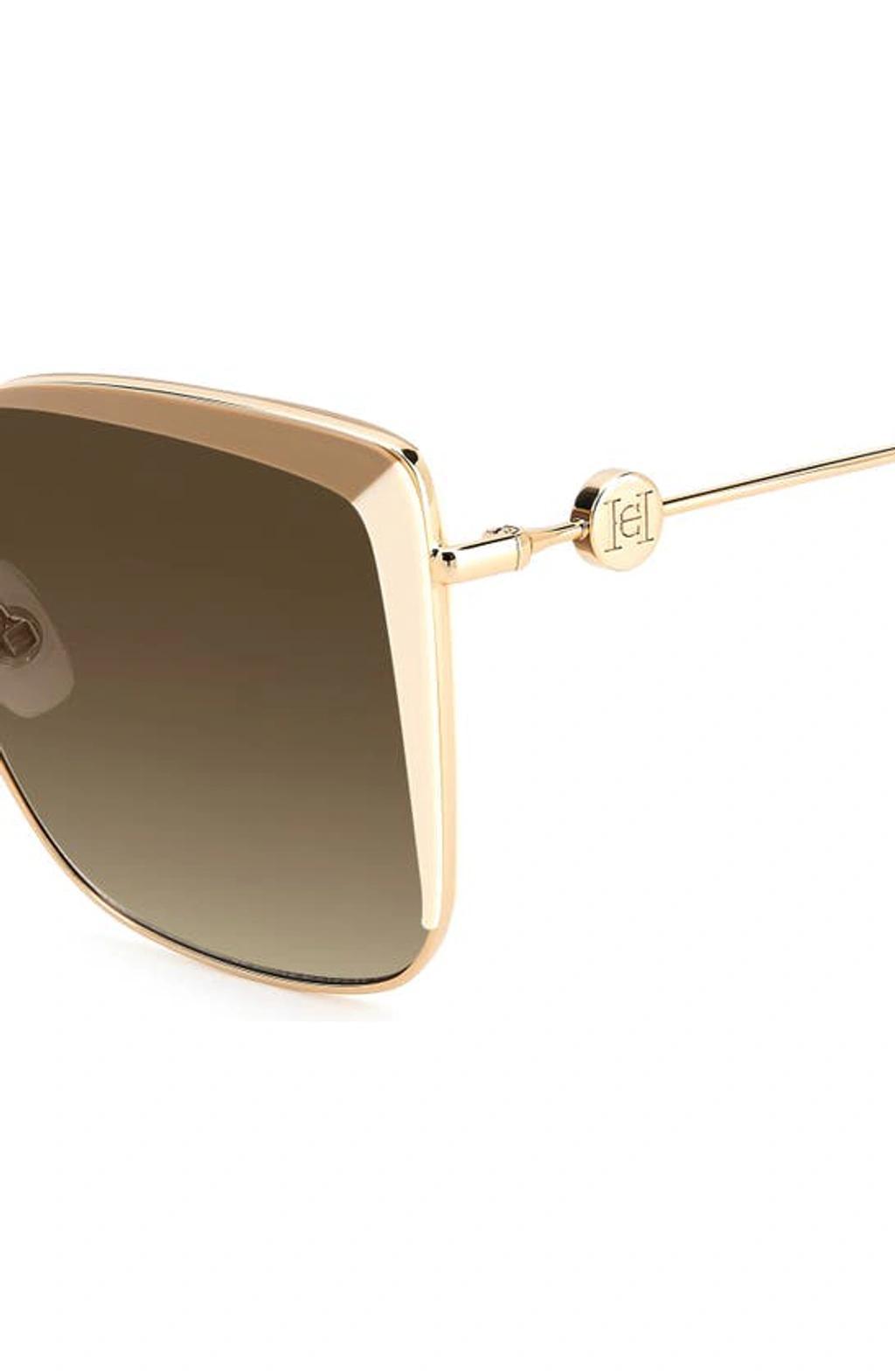 CAROLINA HERRERA 57mm Gradient Cat Eye Sunglasses In Beige Ivory Product Image