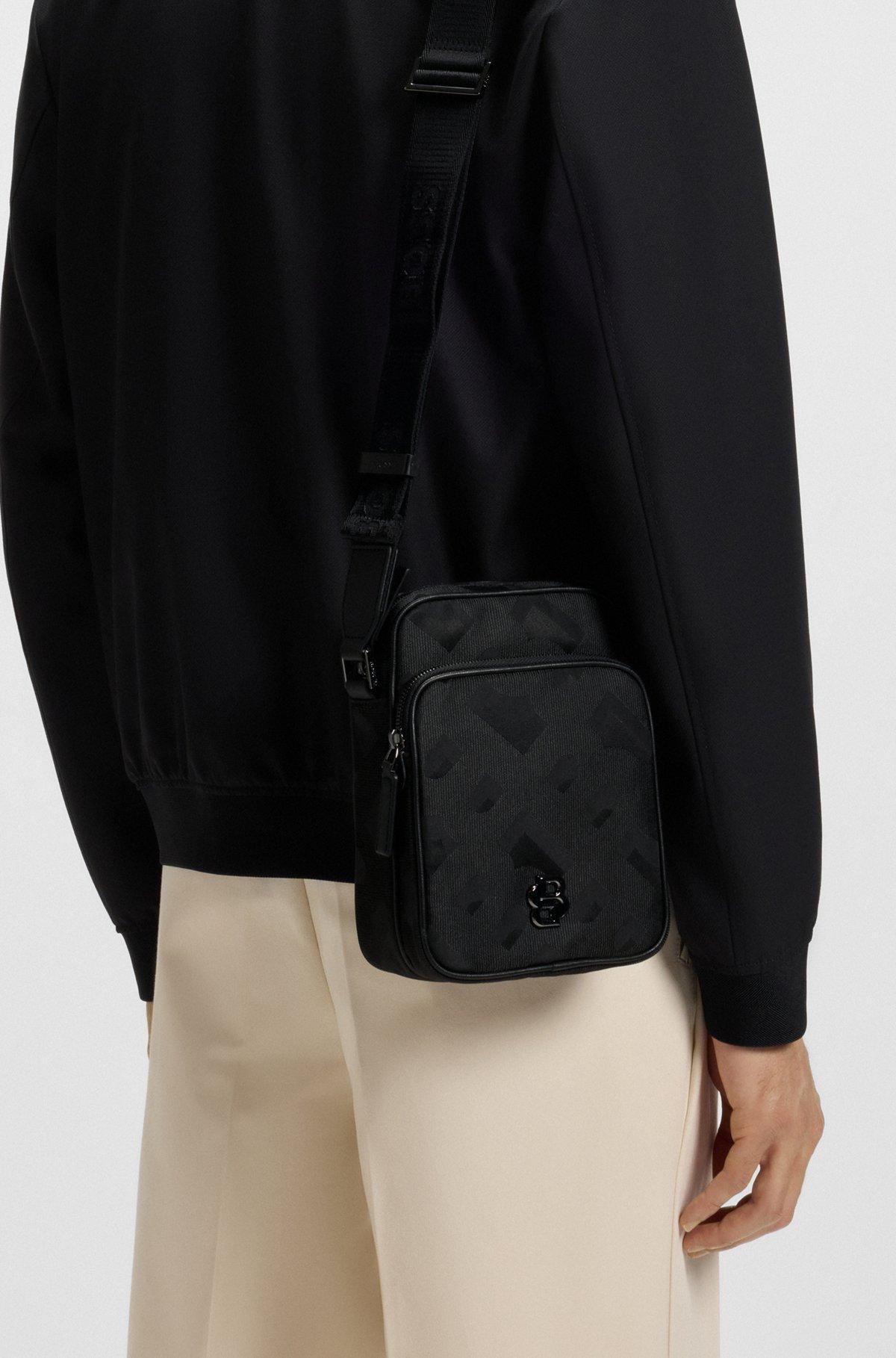 Monogram-jacquard reporter bag with Double B trim Product Image