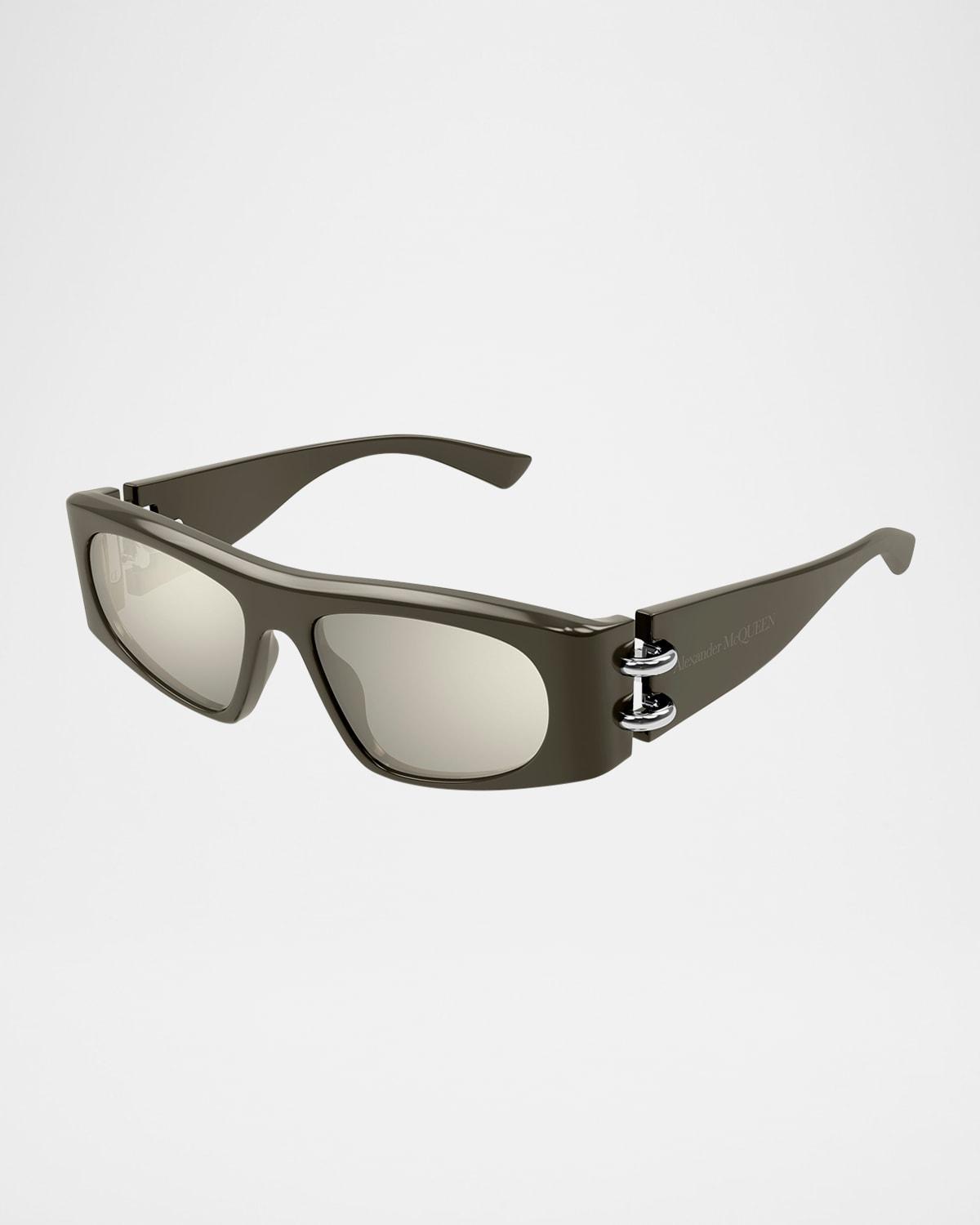 Mens AM0471SM Acetate Rectangle Sunglasses Product Image