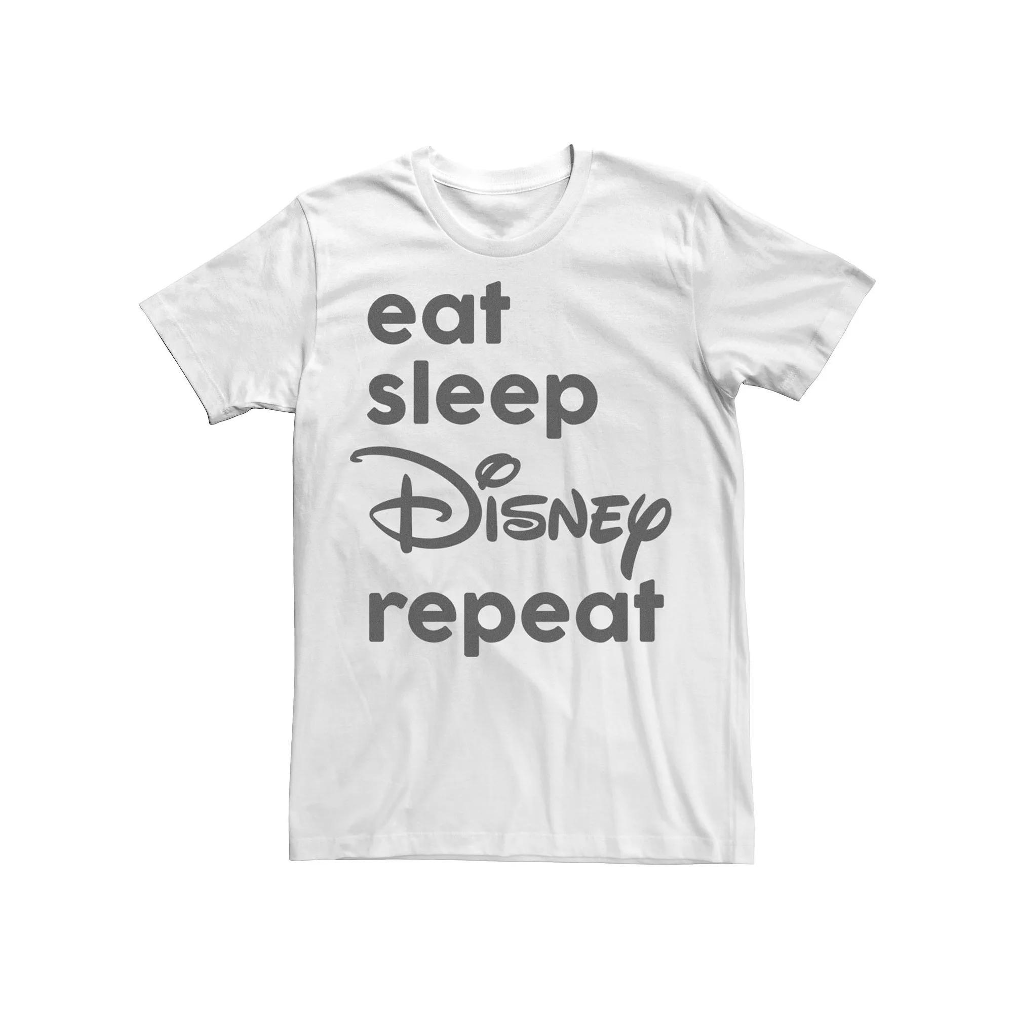 Disney Men's Eat Sleep Disney Repeat Tee, Size: Medium, White Product Image