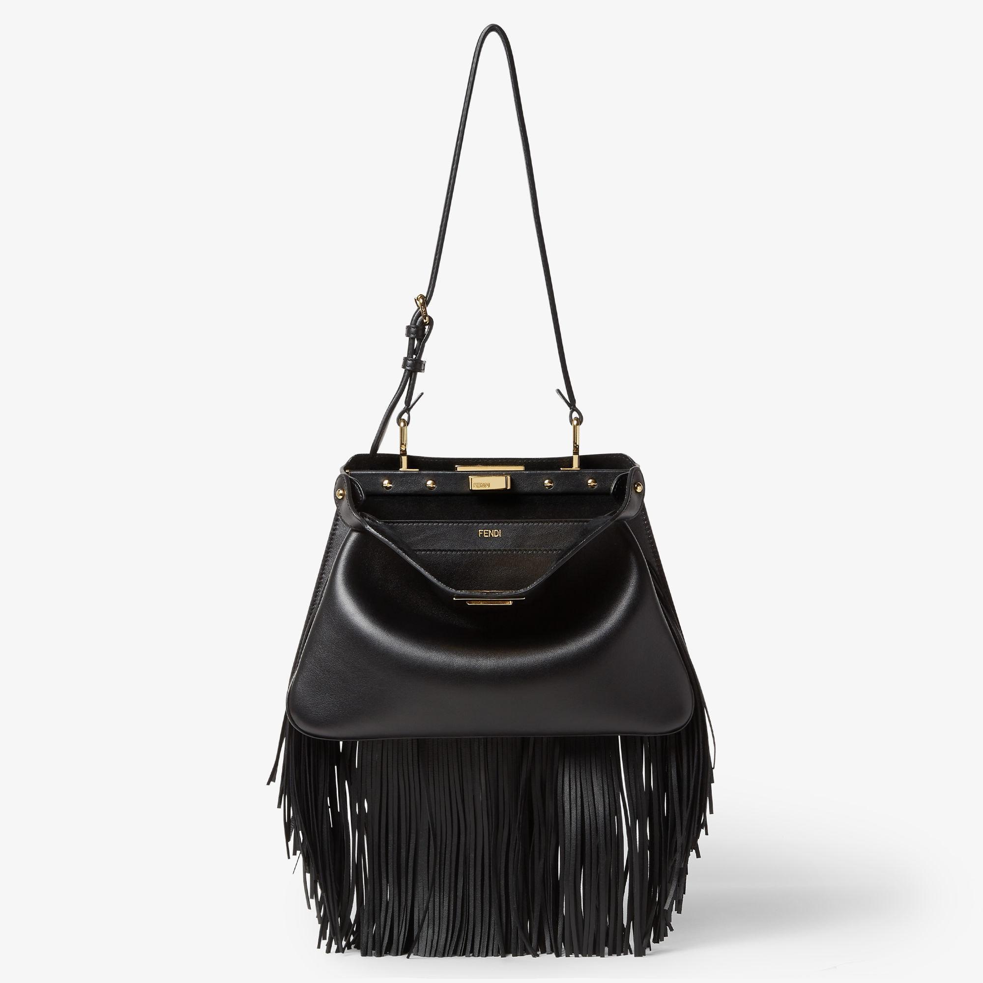 Peekaboo Soft SmallBlack leather bag Product Image