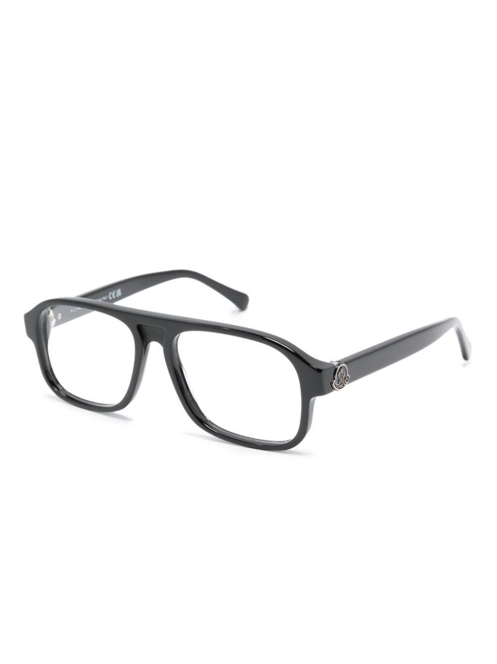 MONCLER Ml5198 001 Square Glasses In Blue Product Image