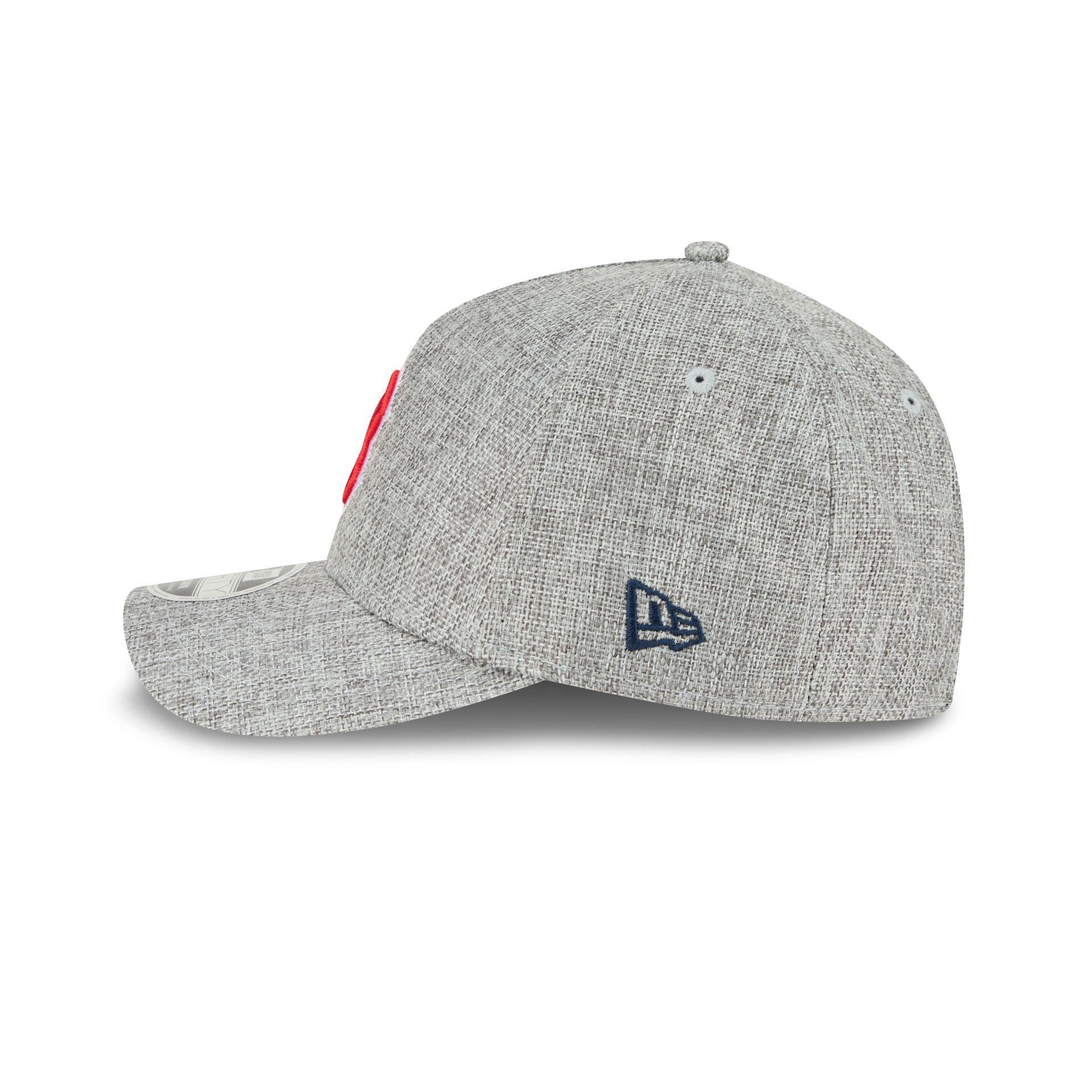 Boston Red Sox Cotton Weave Gray 9FORTY M-Crown A-Frame Snapback Hat Male Product Image