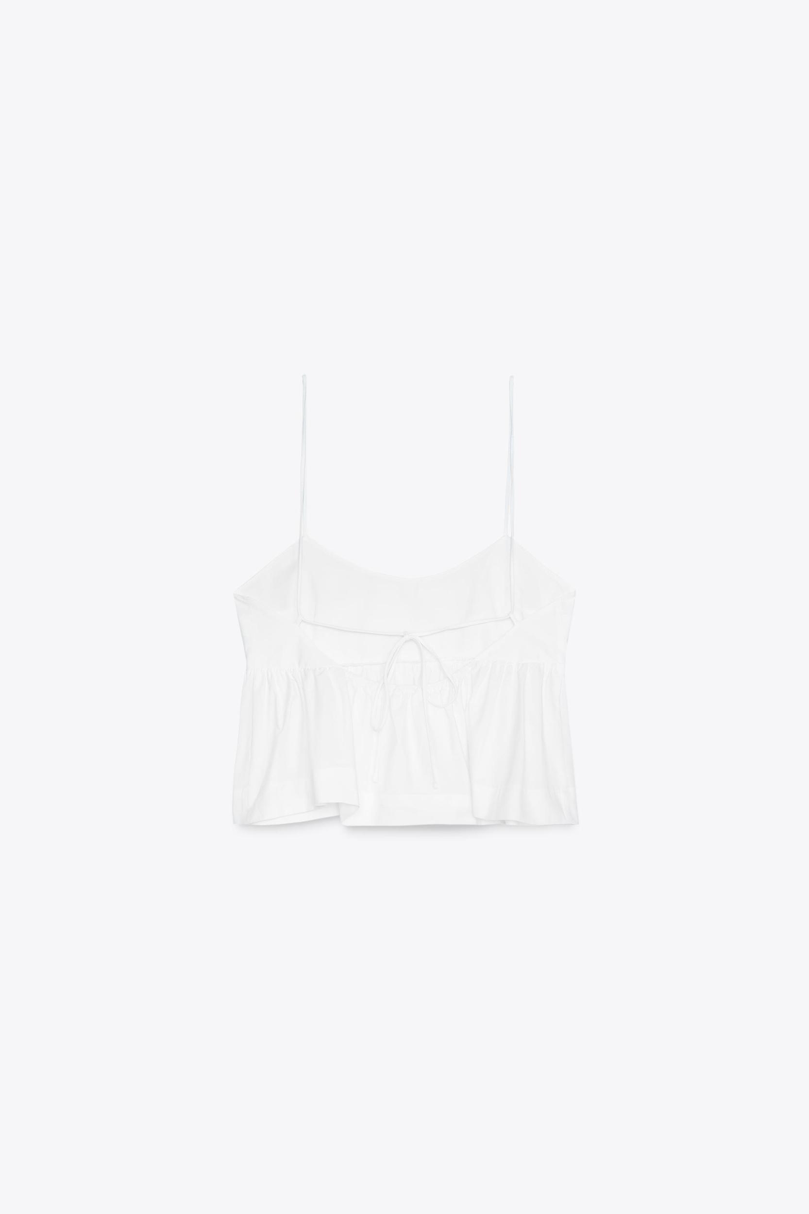 POPLIN PEPLUM TOP Product Image