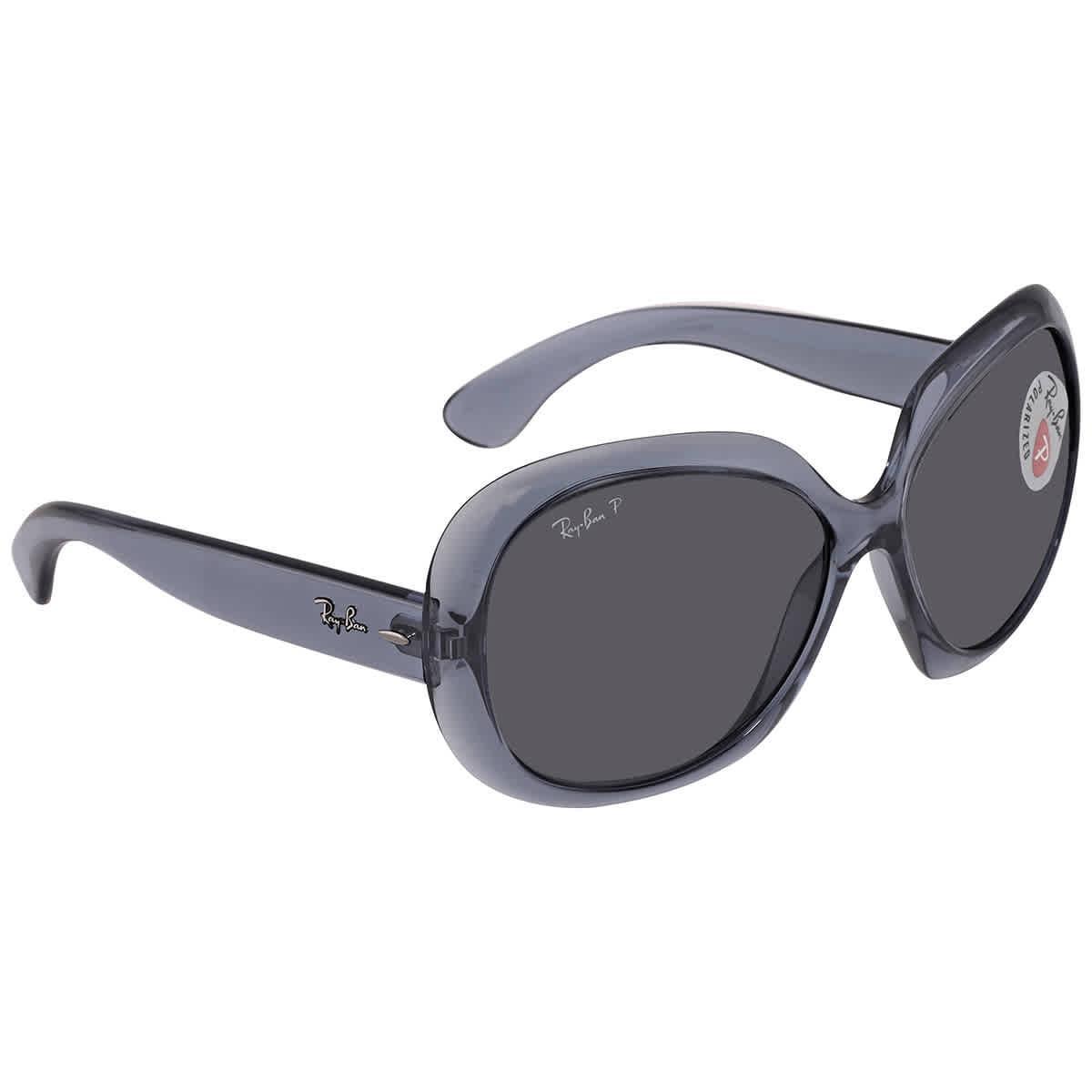 Ray-Ban Jackie Ohh II Transparent Sunglasses Frame Grey Lenses Polarized Product Image