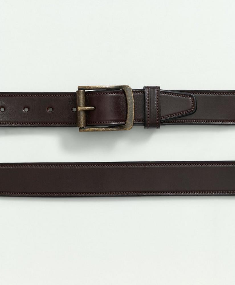 Leather Belt with Brass Buckle Product Image