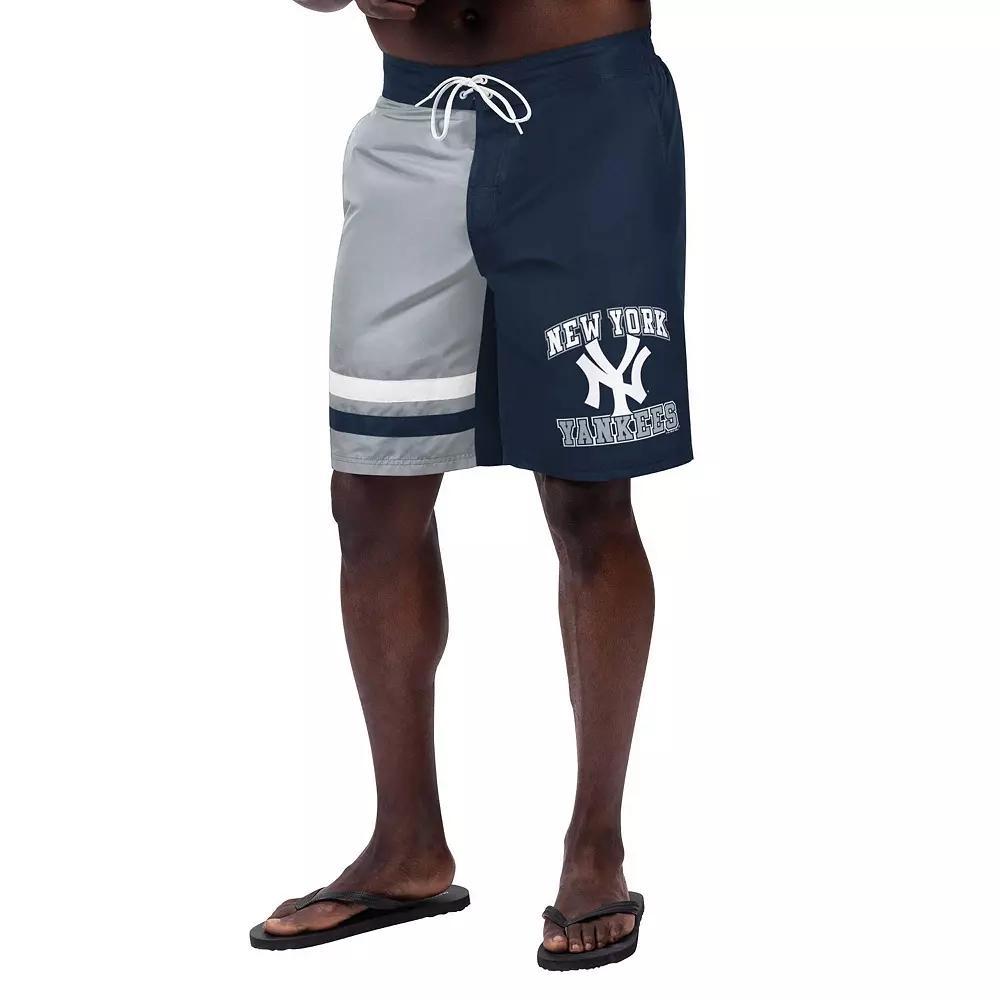 Men's G-III Sports by Carl Banks Navy New York Yankees Anchor Swim Trunks, Size: Medium, Blue Product Image
