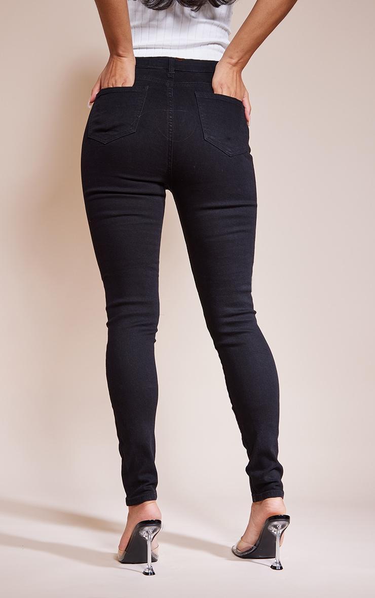 Black 5 Pocket Skinny Jeans Product Image