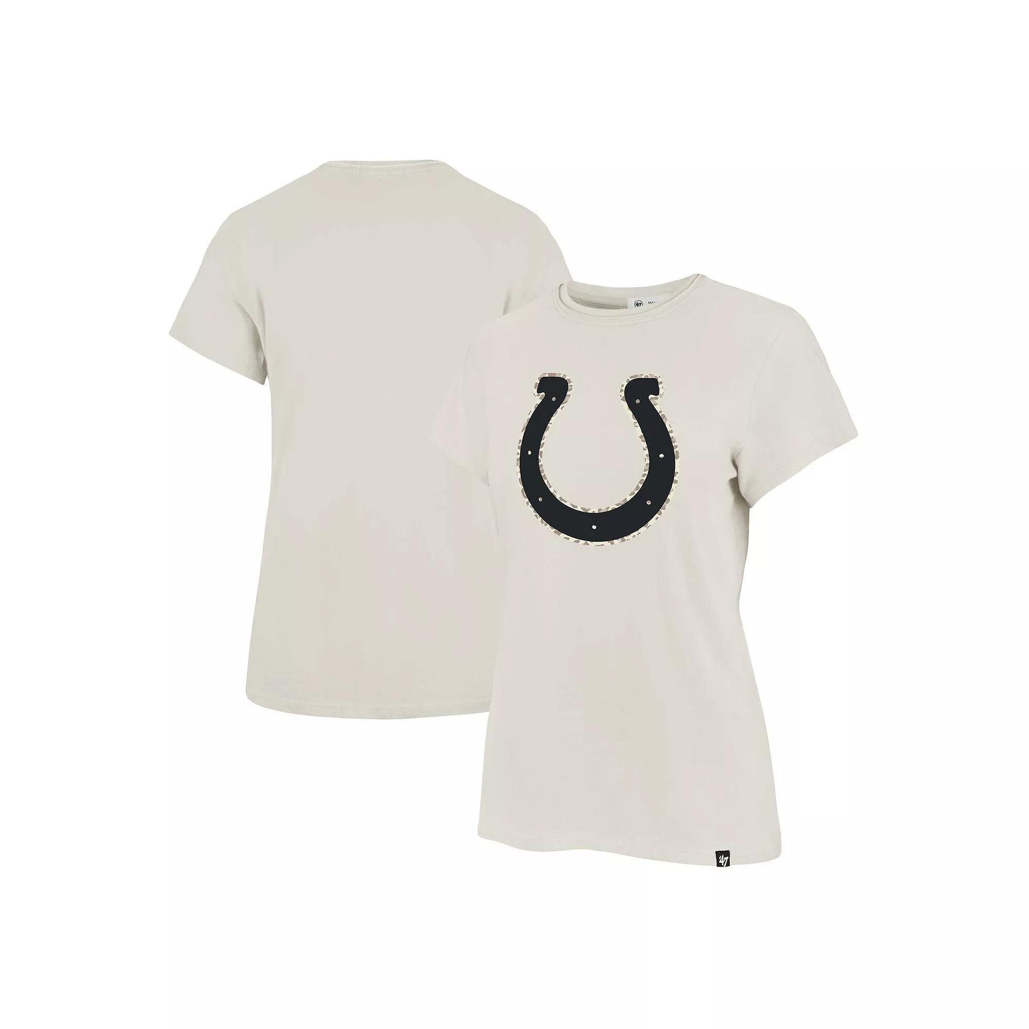 Women's '47 Cream Indianapolis Colts Panthera Frankie T-Shirt,  Product Image