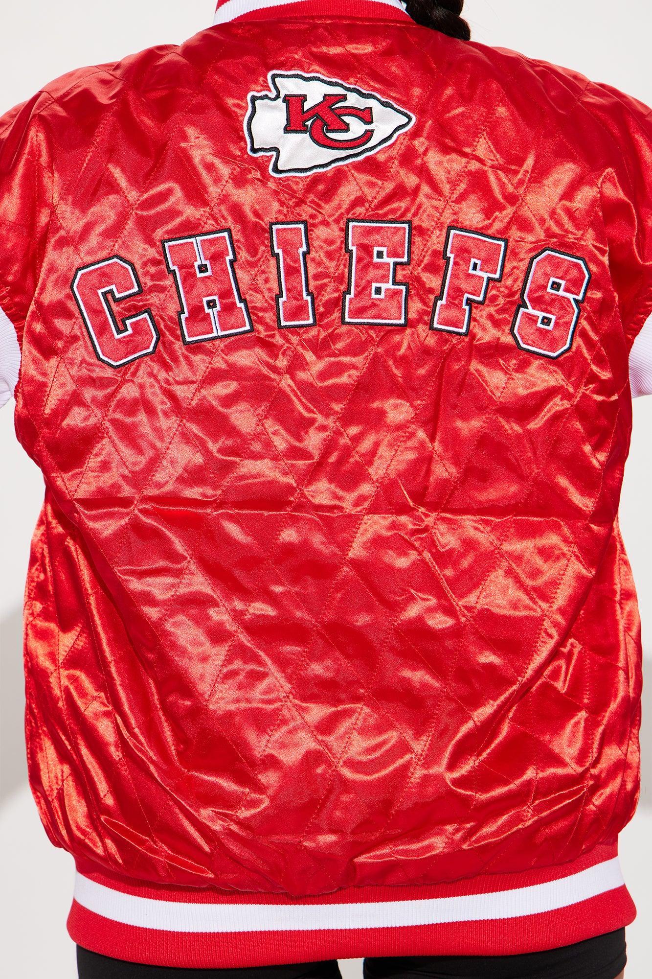 Chiefs Quilted Bomber Jacket - Red Product Image