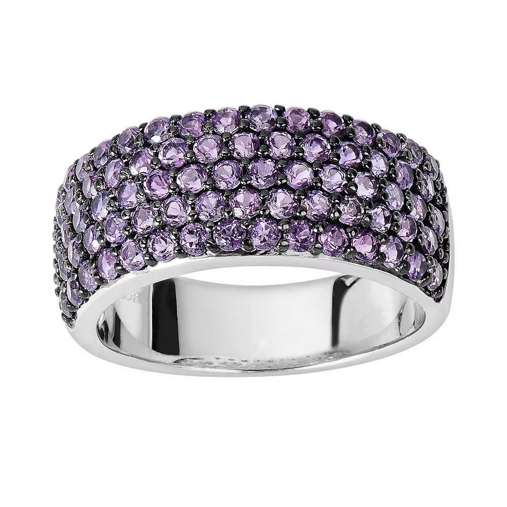 Oro Leoni Sterling Silver Amethyst Ring, Women's, Size: 7, Purple Product Image
