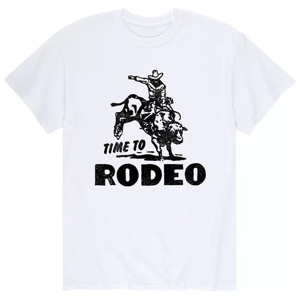 Men's Time To Rodeo Tee, Size: XXL, White Product Image