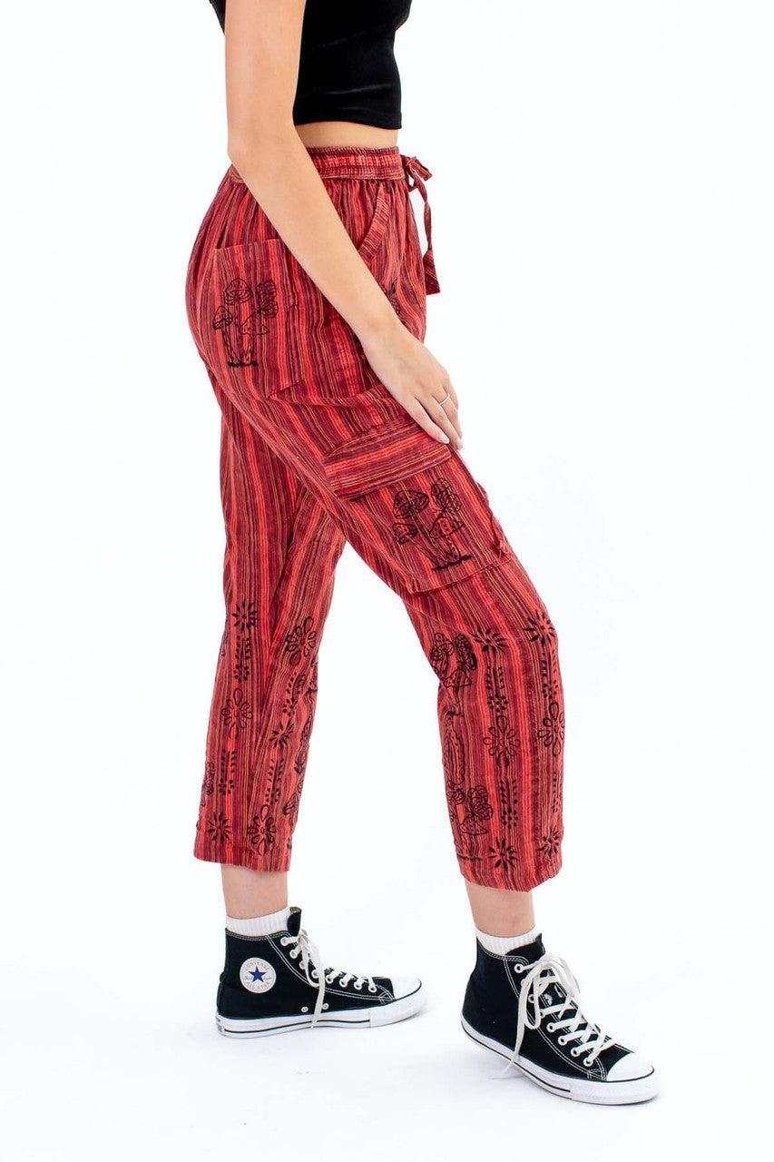 Mushroom Print Stripe Pant Product Image