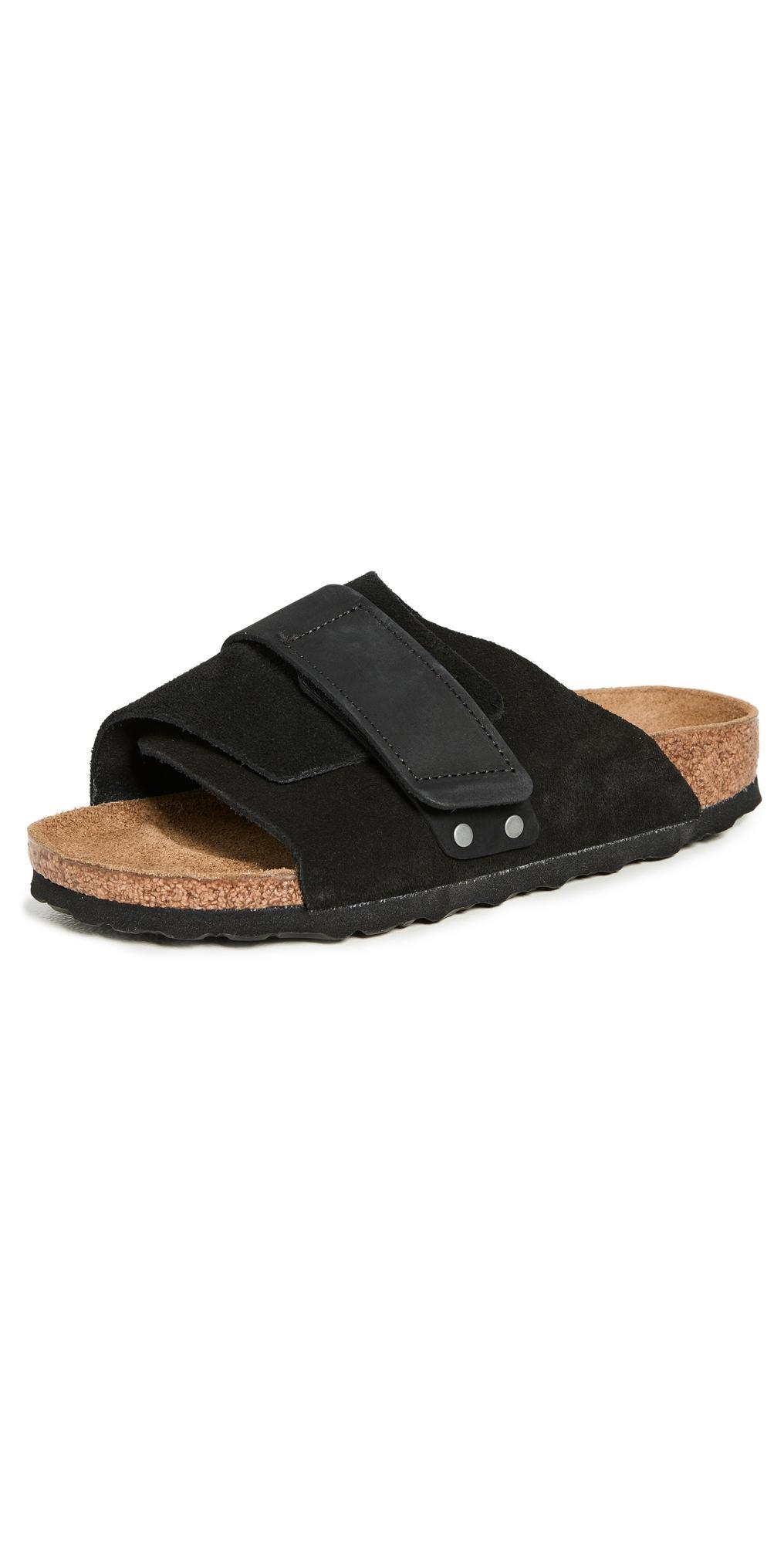 Birkenstock Kyoto Suede/Nubuck Sandals Black 39 Product Image