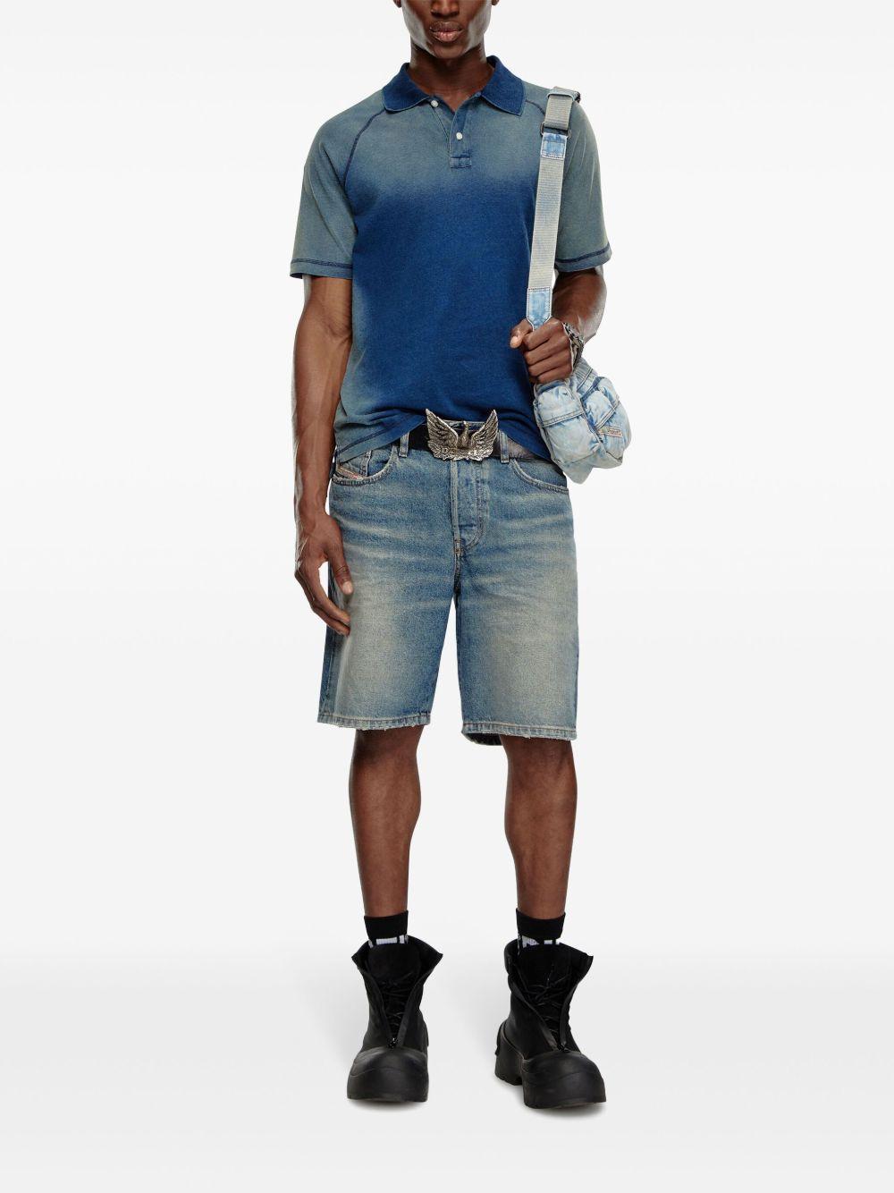 straight-leg denim shorts  Product Image