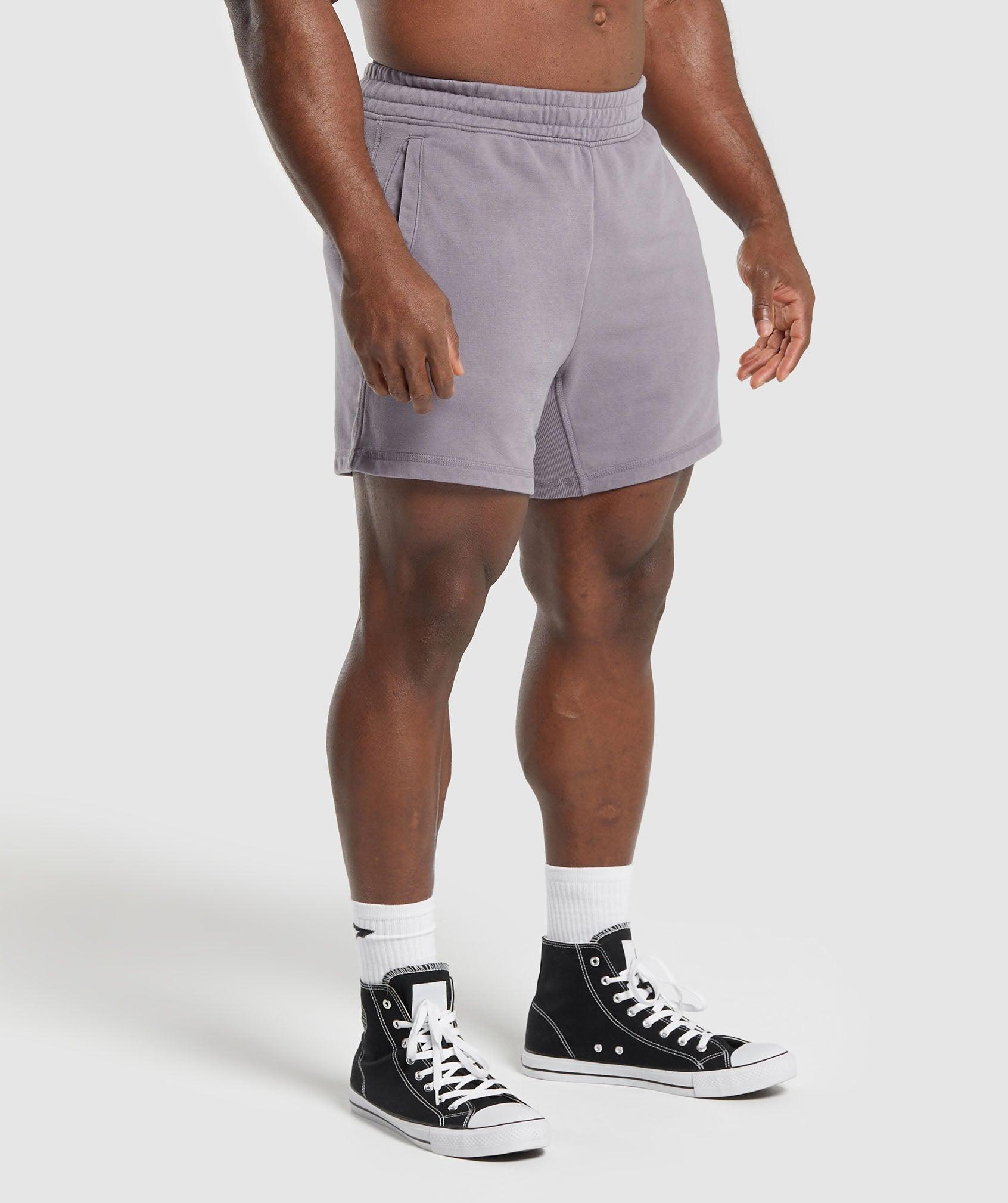 Gymshark Heritage Washed 5" Shorts - Fog Purple Male Product Image