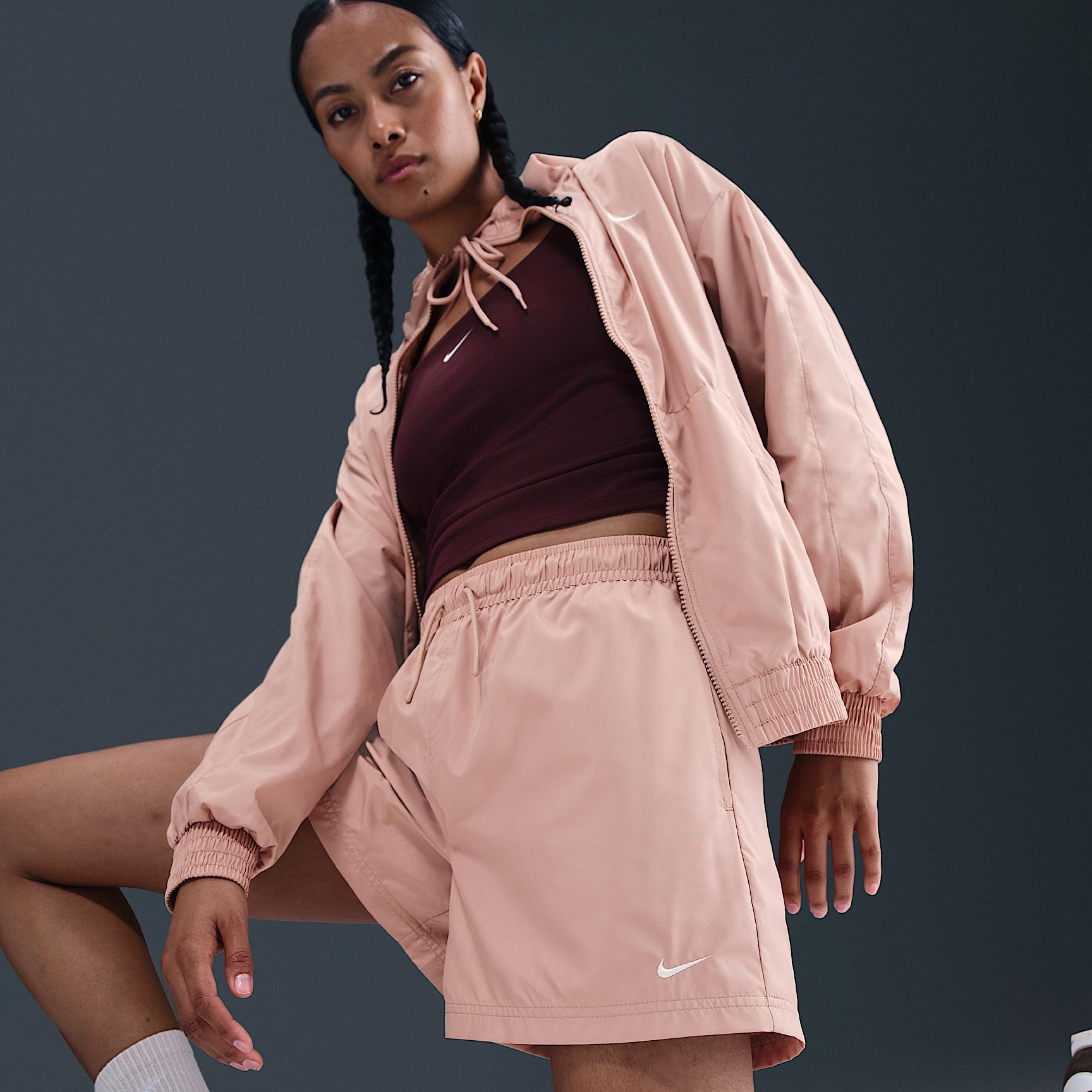 Womens Nike Sportswear Classic Wovens Mid-Rise Shorts | FV7557-624 Product Image