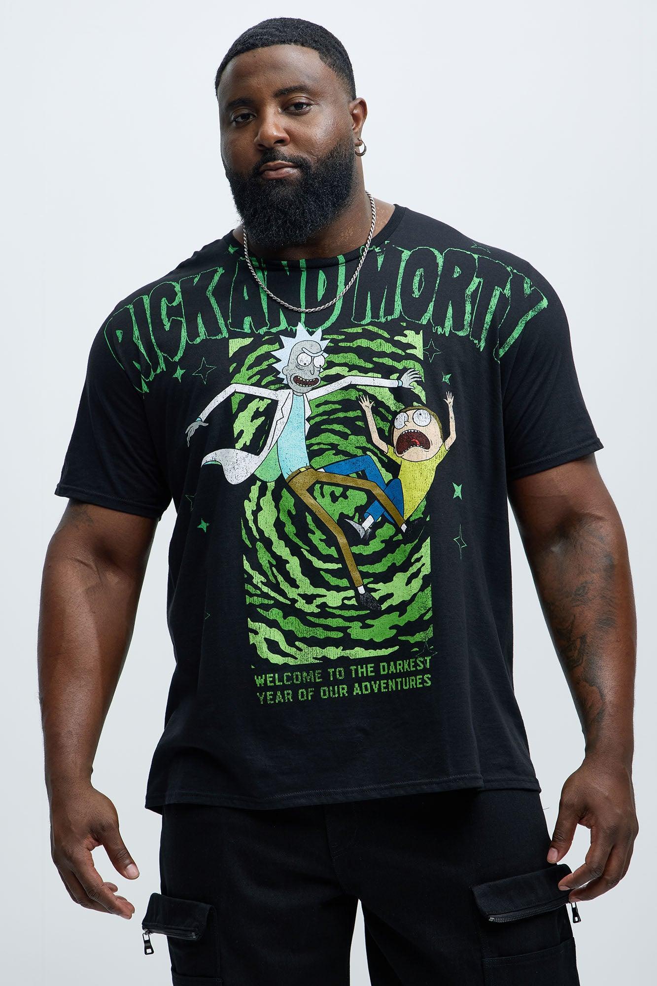 Rick And Morty Portal Trip Short Sleeve Tee - Black Product Image