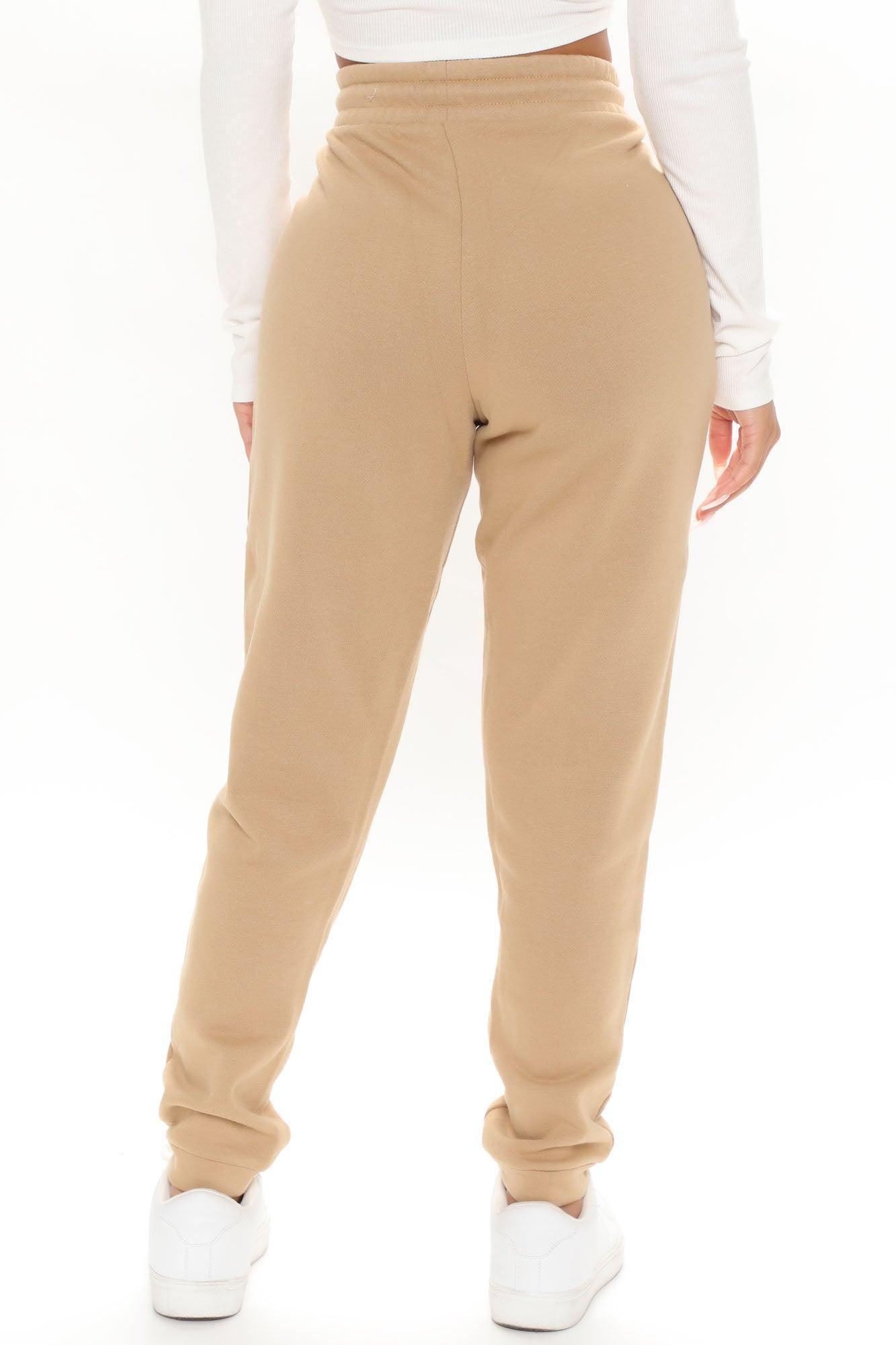 Unbothered Fleece Jogger - Tan Product Image
