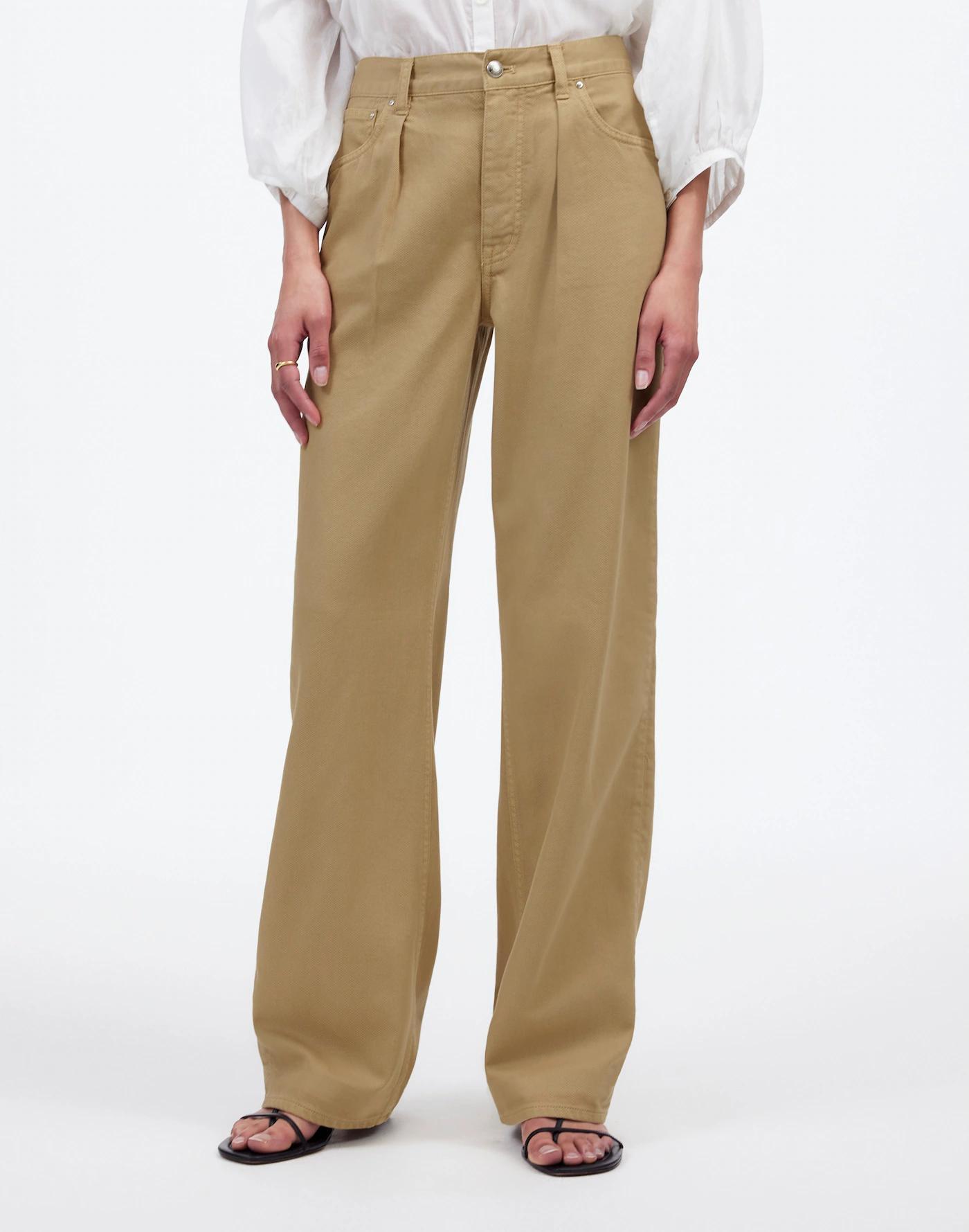 Pleated Low-Slung Baggy Jean in Garment Dye: Airy Denim Edition Product Image