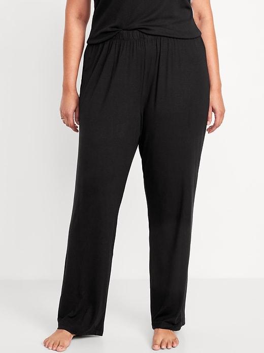 Mid-Rise Knit Jersey Pajama Pant Product Image