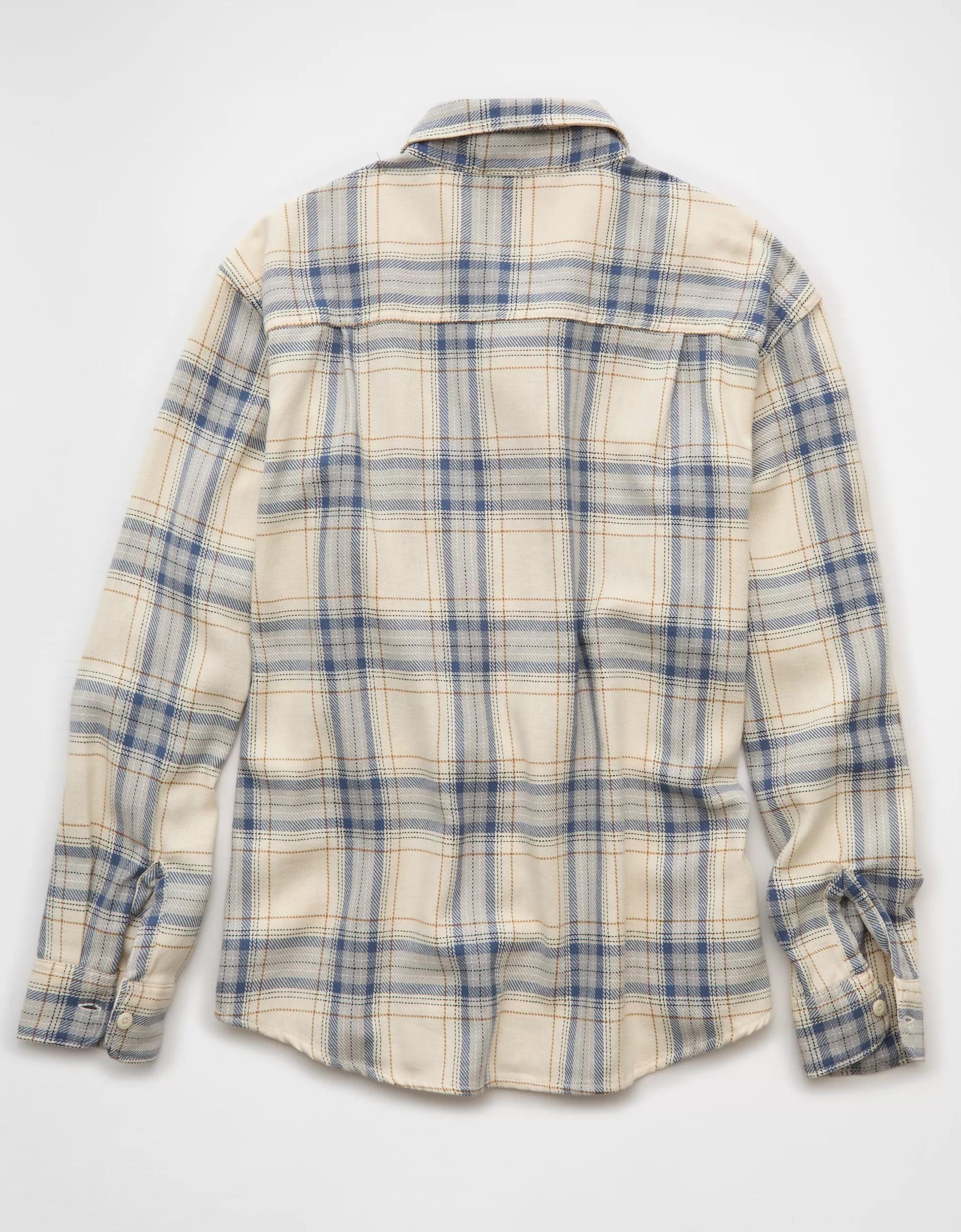AE Textured Flannel Shirt Product Image