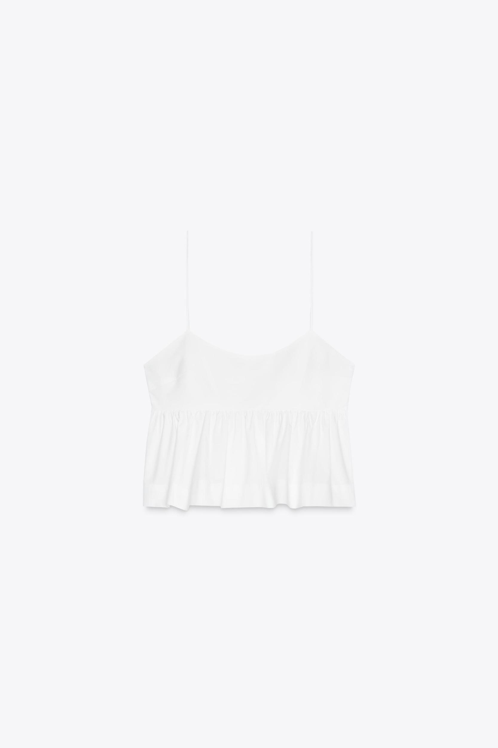 POPLIN PEPLUM TOP Product Image