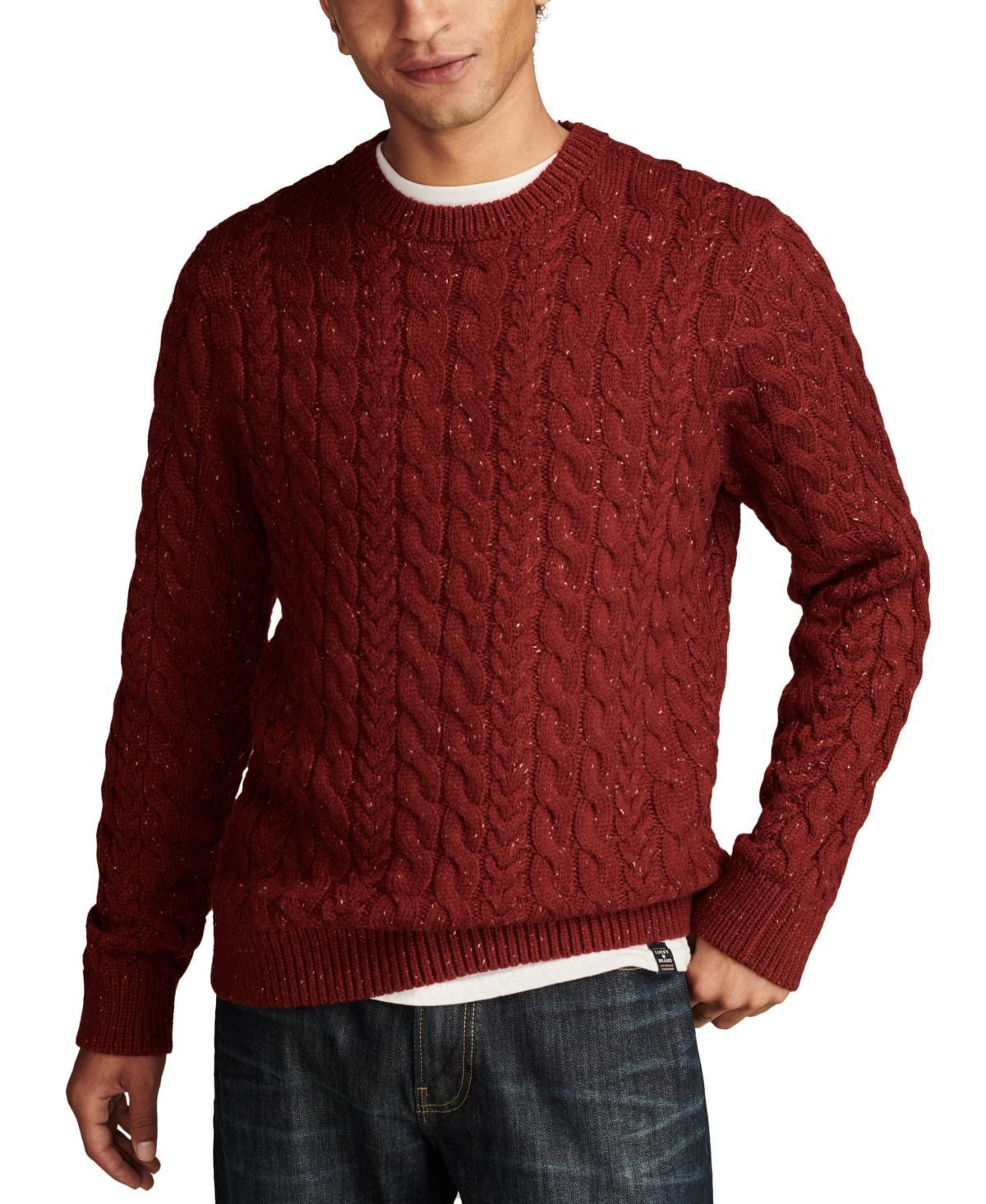 Lucky Brand Mens Cable Crew Neck Sweater Product Image